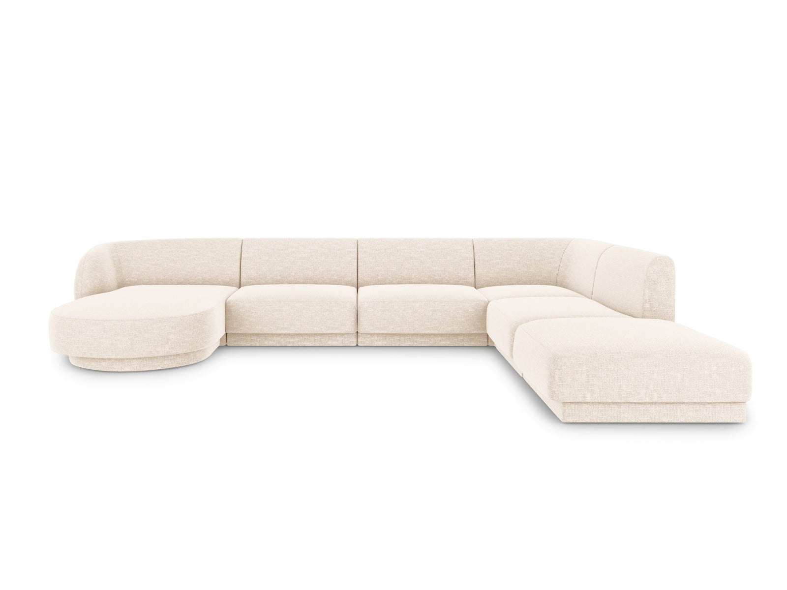 Miley Panoramic Ecksofa rechts 6 Sitzer in Ivory-Eden präsentiert im Onlineshop von KAQTU Design AG. Ecksofa rechts ist von Micadoni