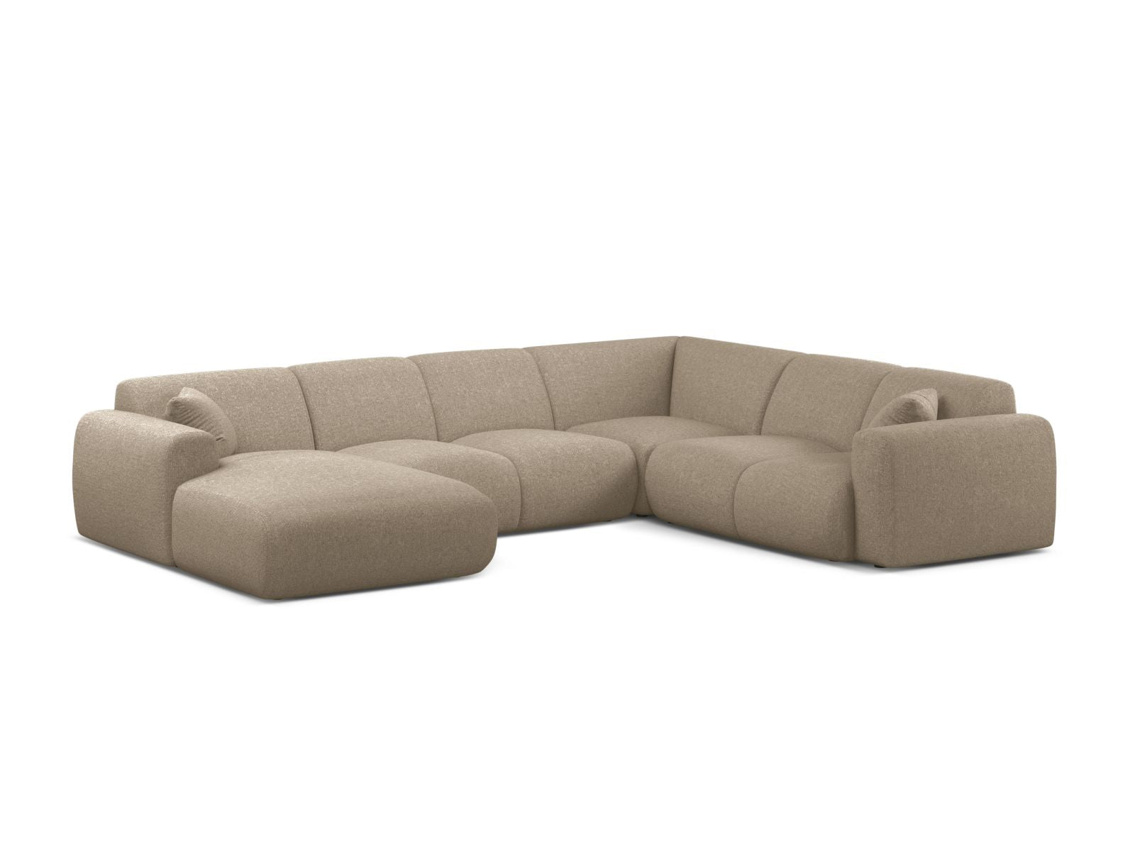 6-Sitzer Modular Ecksofa Panoramic rechts Molino in Dark Beige-Eden präsentiert im Onlineshop von KAQTU Design AG. Ecksofa rechts ist von Micadoni