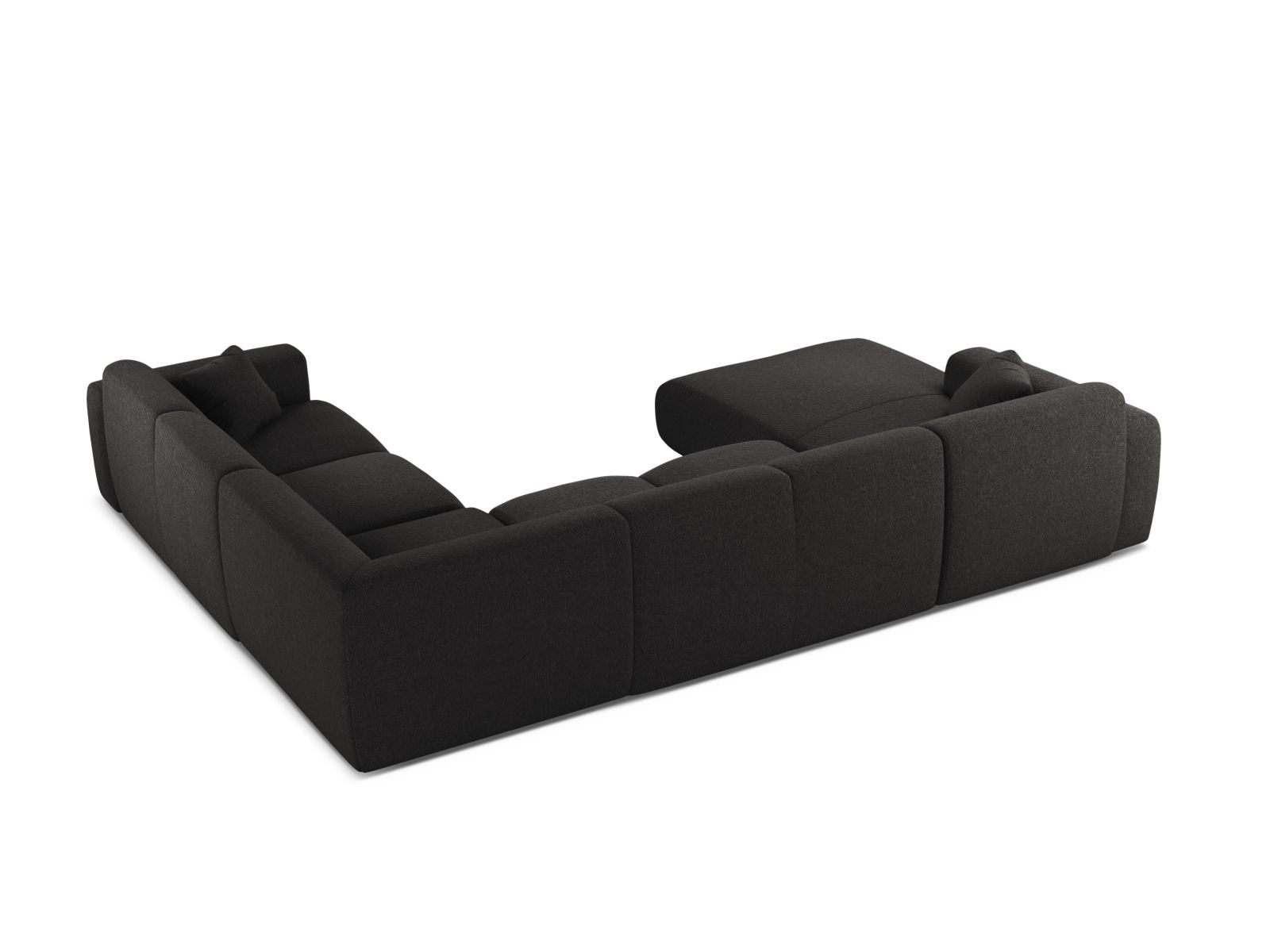 Modulares 6-Sitzer Ecksofa Molino in stilvollem Anthrazit, perfekt für entspannte Stunden und gesellige Zusammenkünfte in jedem Zuhause.
