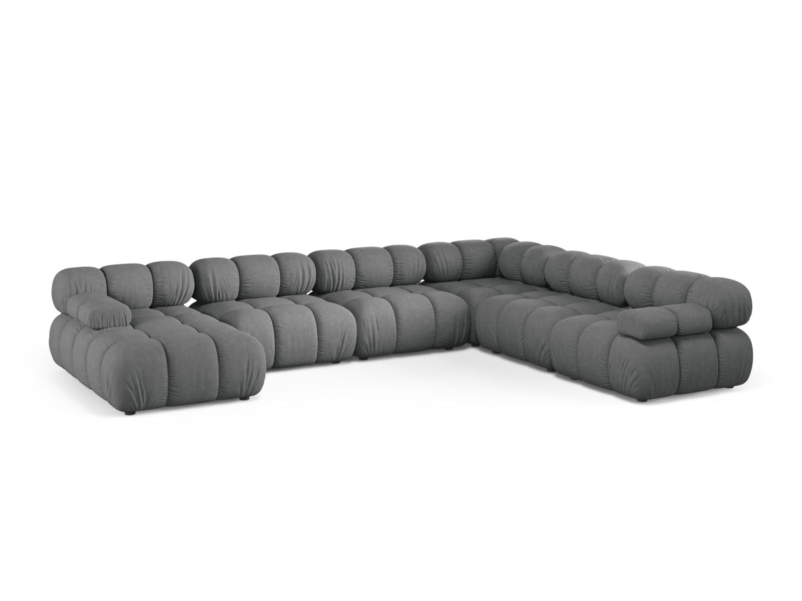 8-Sitzer Bellis Modular Ecksofa Panoramic rechts in Grey-Liberty präsentiert im Onlineshop von KAQTU Design AG. Ecksofa rechts ist von Micadoni