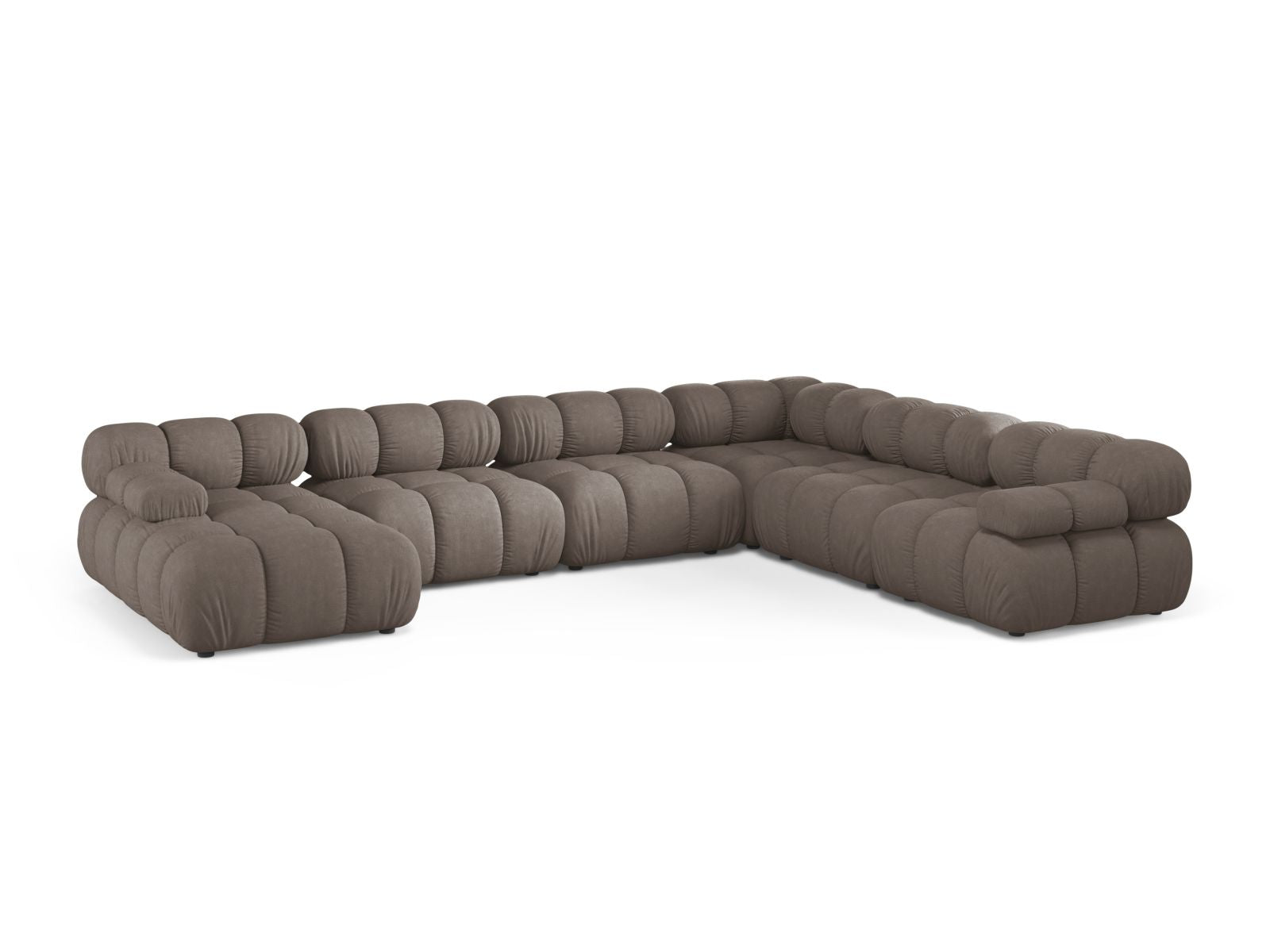 8-Sitzer Bellis Modular Ecksofa Panoramic rechts in Cappuccino-Liberty präsentiert im Onlineshop von KAQTU Design AG. Ecksofa rechts ist von Micadoni