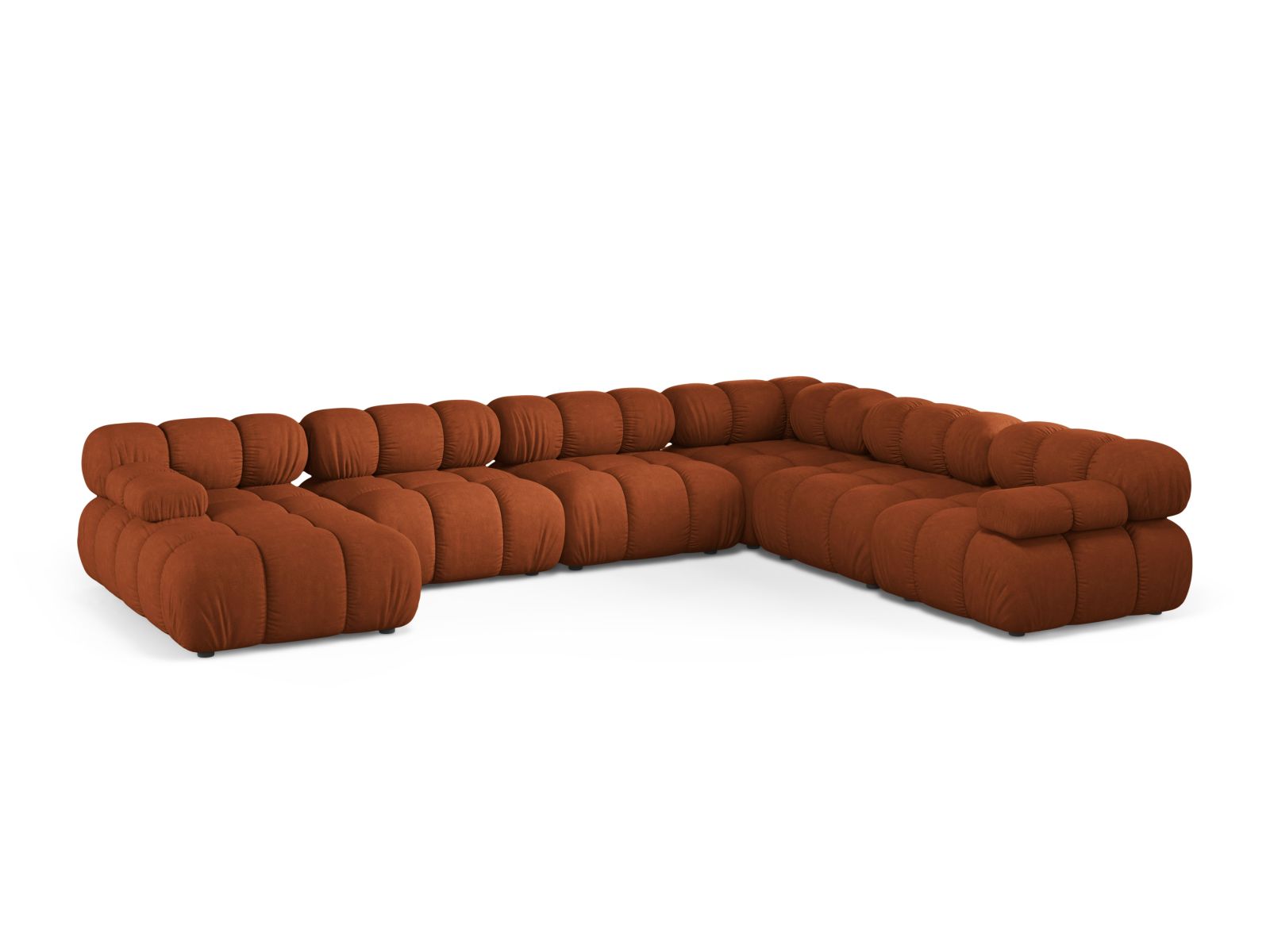 8-Sitzer Bellis Modular Ecksofa Panoramic rechts in Brick-Liberty präsentiert im Onlineshop von KAQTU Design AG. Ecksofa rechts ist von Micadoni