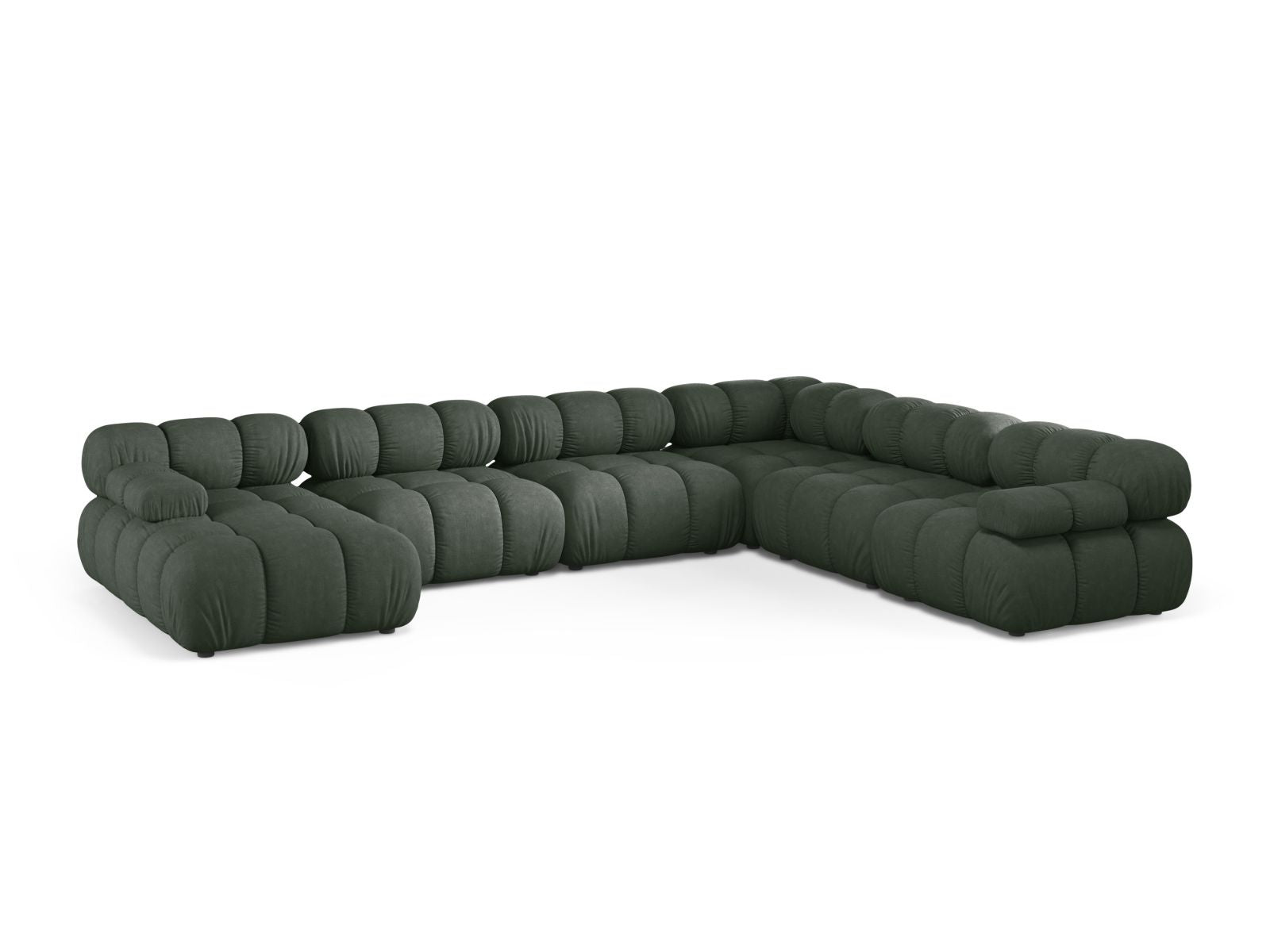 8-Sitzer Bellis Modular Ecksofa Panoramic rechts in Moss Green-Liberty präsentiert im Onlineshop von KAQTU Design AG. Ecksofa rechts ist von Micadoni