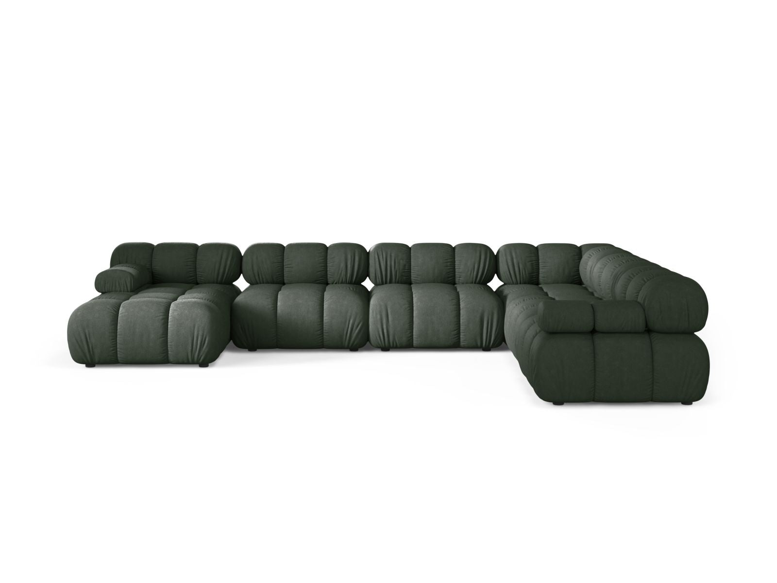 8-Sitzer Bellis Modular Ecksofa Panoramic rechts in Moss Green-Liberty präsentiert im Onlineshop von KAQTU Design AG. Ecksofa rechts ist von Micadoni
