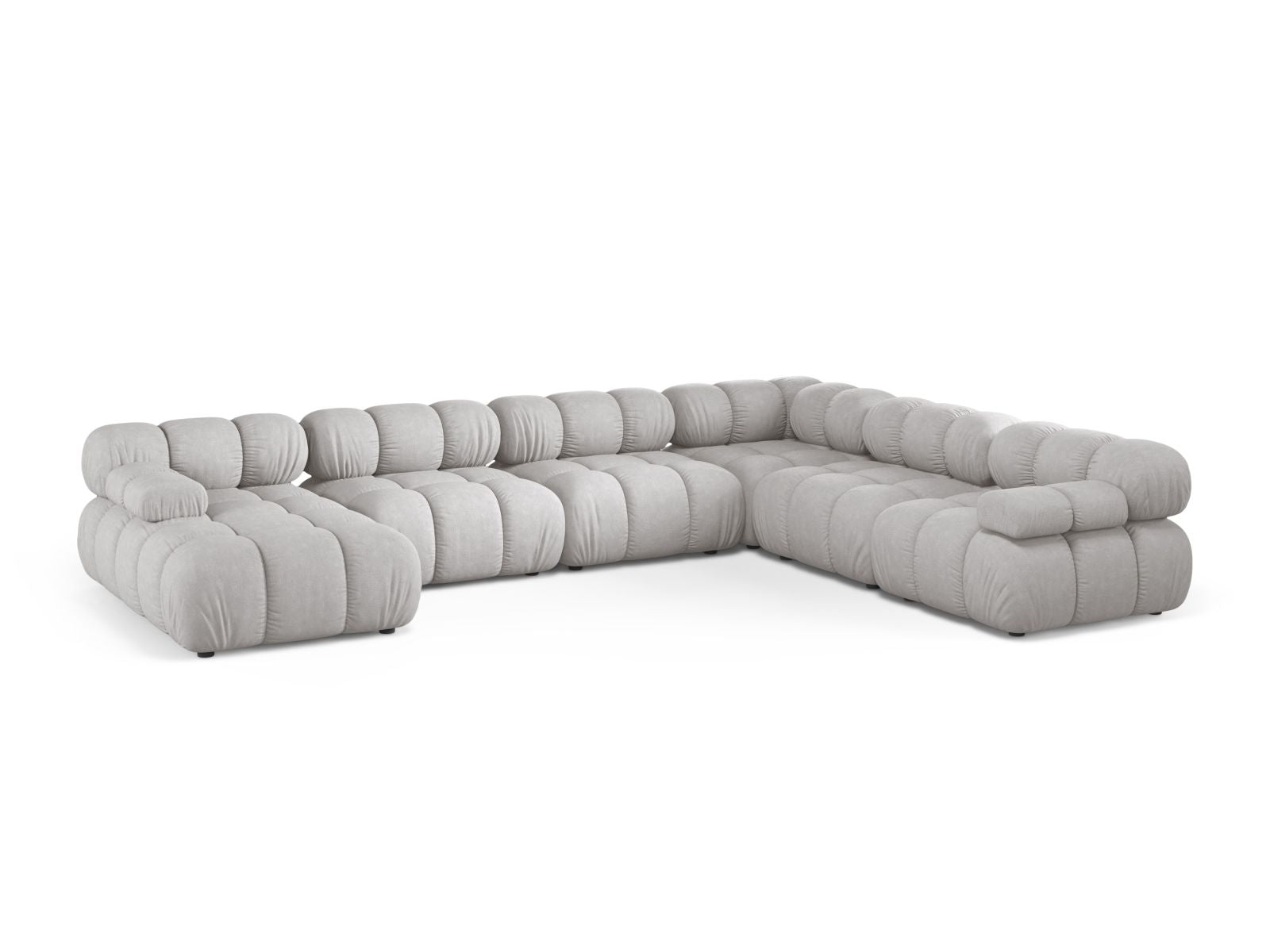8-Sitzer Bellis Modular Ecksofa Panoramic rechts in Light Grey-Liberty präsentiert im Onlineshop von KAQTU Design AG. Ecksofa rechts ist von Micadoni