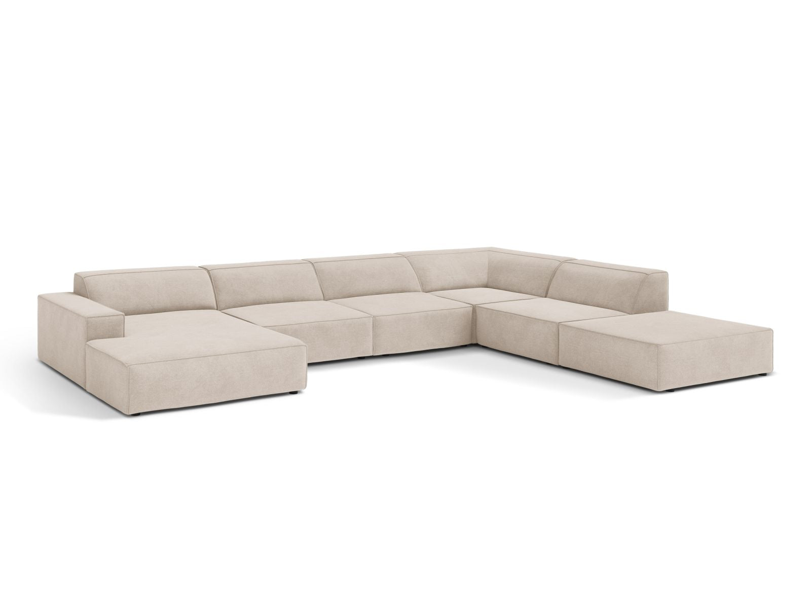 7-Sitzer Modular Ecksofa Panoramic rechts Jodie in Beige-Liberty präsentiert im Onlineshop von KAQTU Design AG. Ecksofa rechts ist von Micadoni