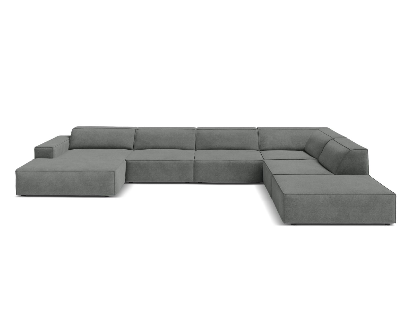 7-Sitzer Modular Ecksofa Panoramic rechts Jodie in Grey-Liberty präsentiert im Onlineshop von KAQTU Design AG. Ecksofa rechts ist von Micadoni