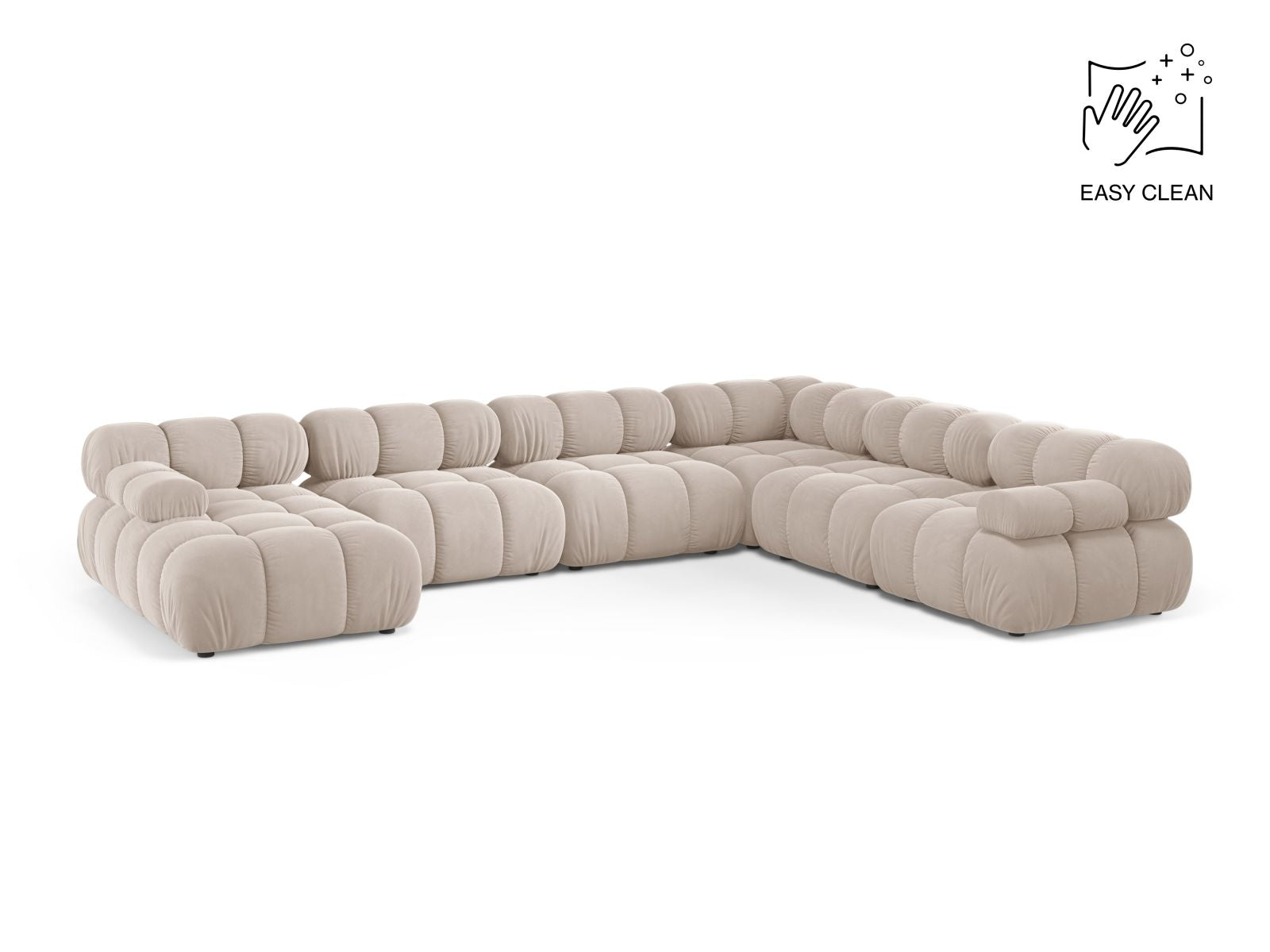 8-Sitzer Modular Ecksofa Panoramic rechts Bellis in Light Beige-Venus präsentiert im Onlineshop von KAQTU Design AG. Ecksofa rechts ist von Micadoni