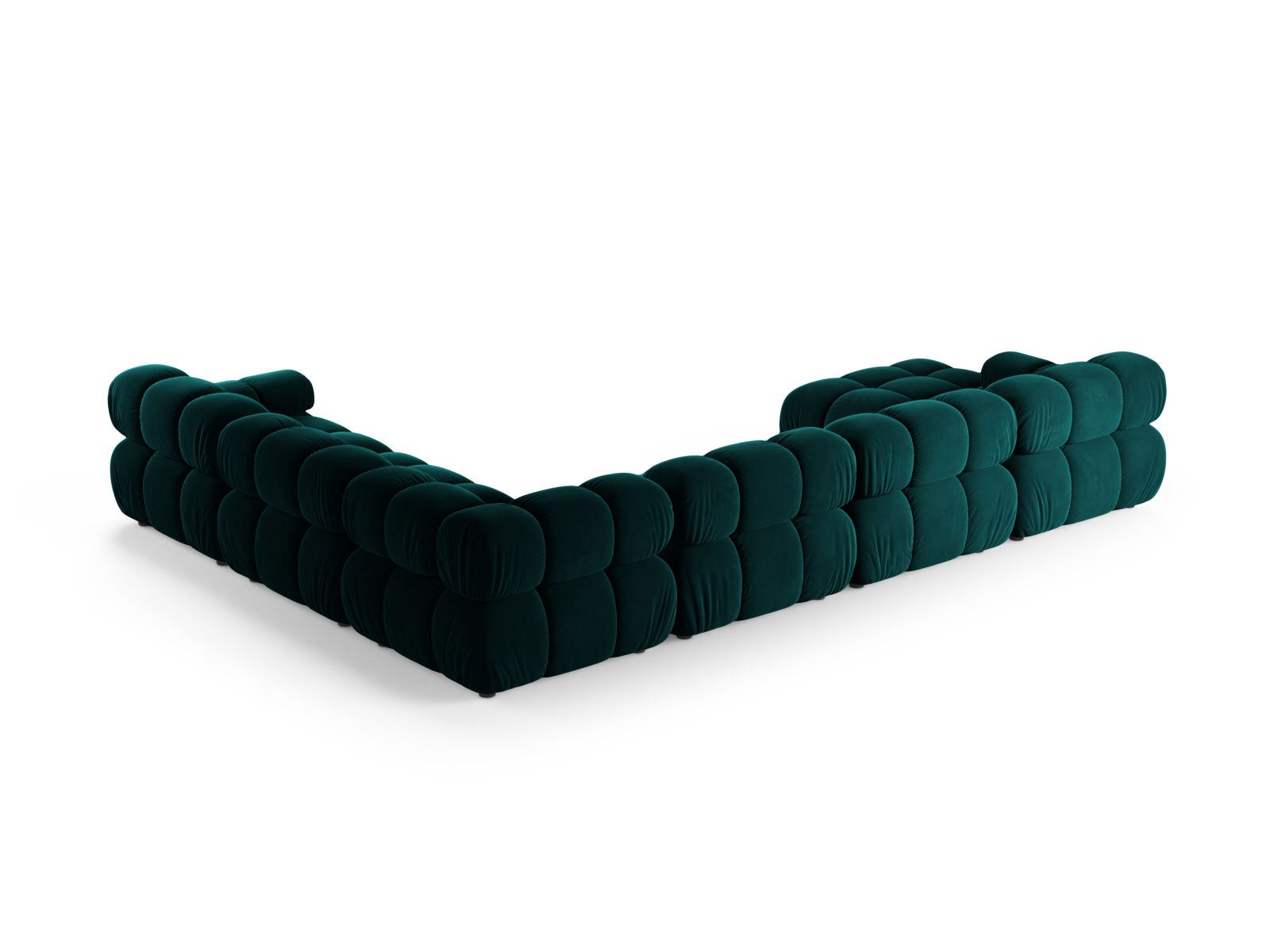 Geräumiges 8-Sitzer Ecksofa Panoramic rechts Bellis in edlem Petrol, perfekt für entspannte Stunden und gesellige Zusammenkünfte.