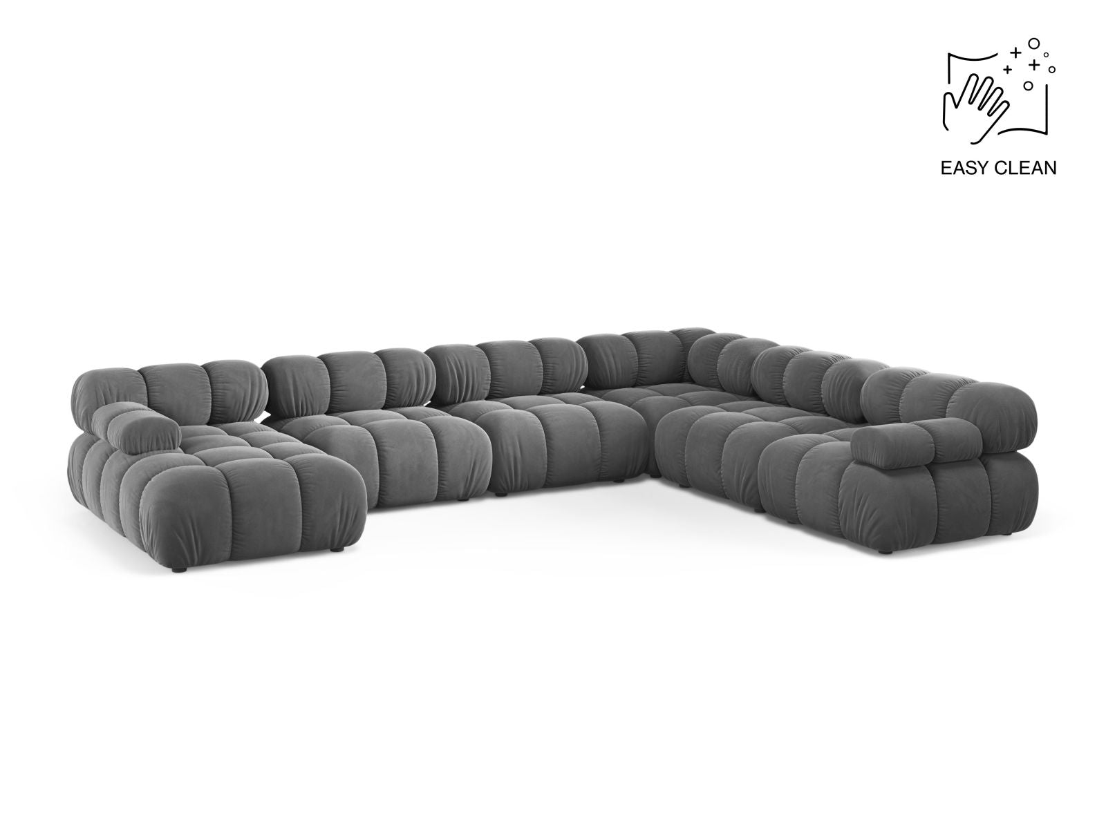 8-Sitzer Modular Ecksofa Panoramic rechts Bellis in Light Grey-Venus präsentiert im Onlineshop von KAQTU Design AG. Ecksofa rechts ist von Micadoni