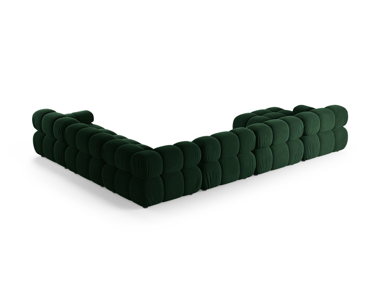 8-Sitzer Bellis Modular Ecksofa Panoramic rechts in Bottle Green-Bluvel präsentiert im Onlineshop von KAQTU Design AG. Ecksofa rechts ist von Micadoni