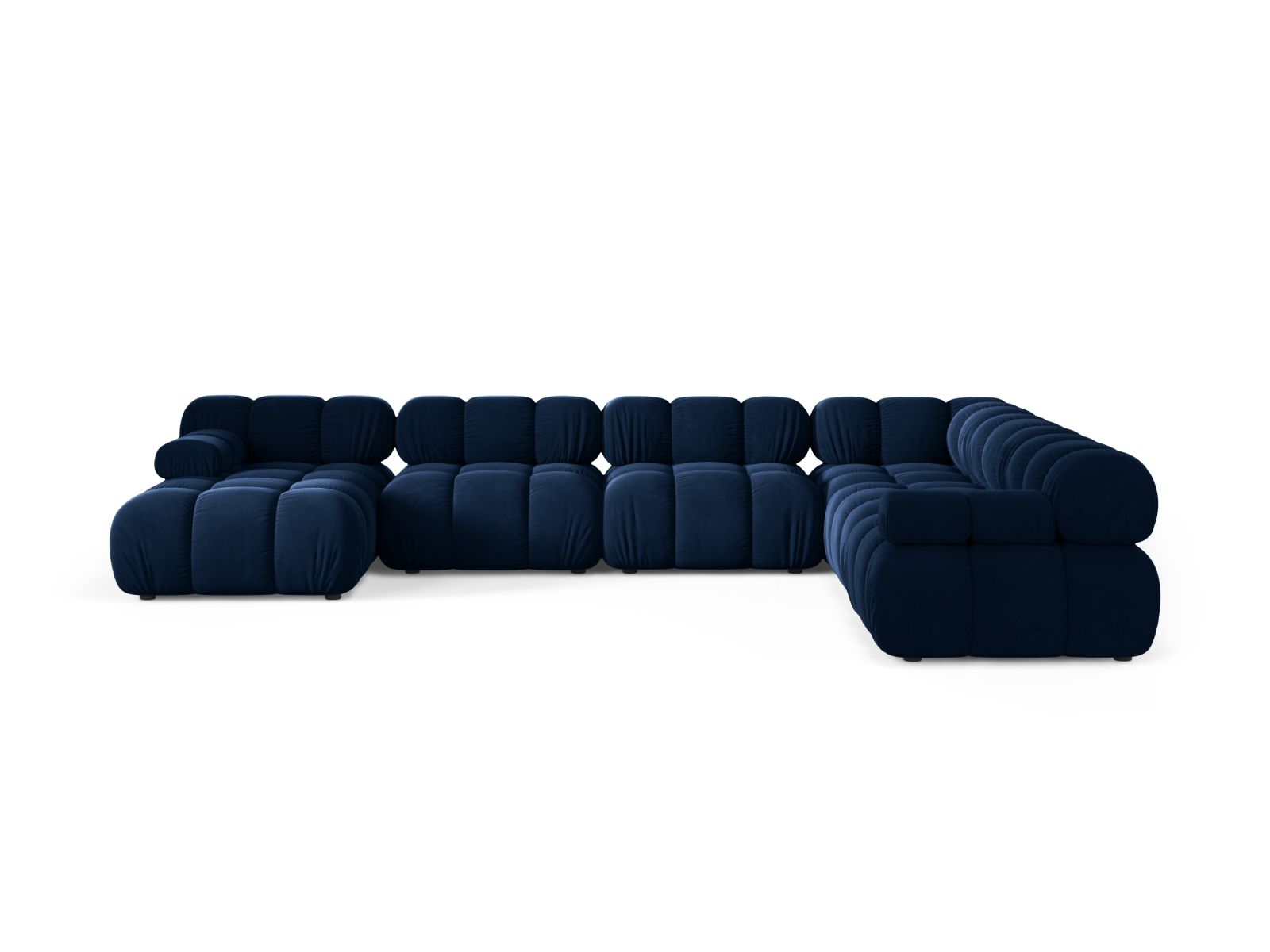 8-Sitzer Bellis Modular Ecksofa Panoramic rechts in Royal Blue-Bluvel präsentiert im Onlineshop von KAQTU Design AG. Ecksofa rechts ist von Micadoni