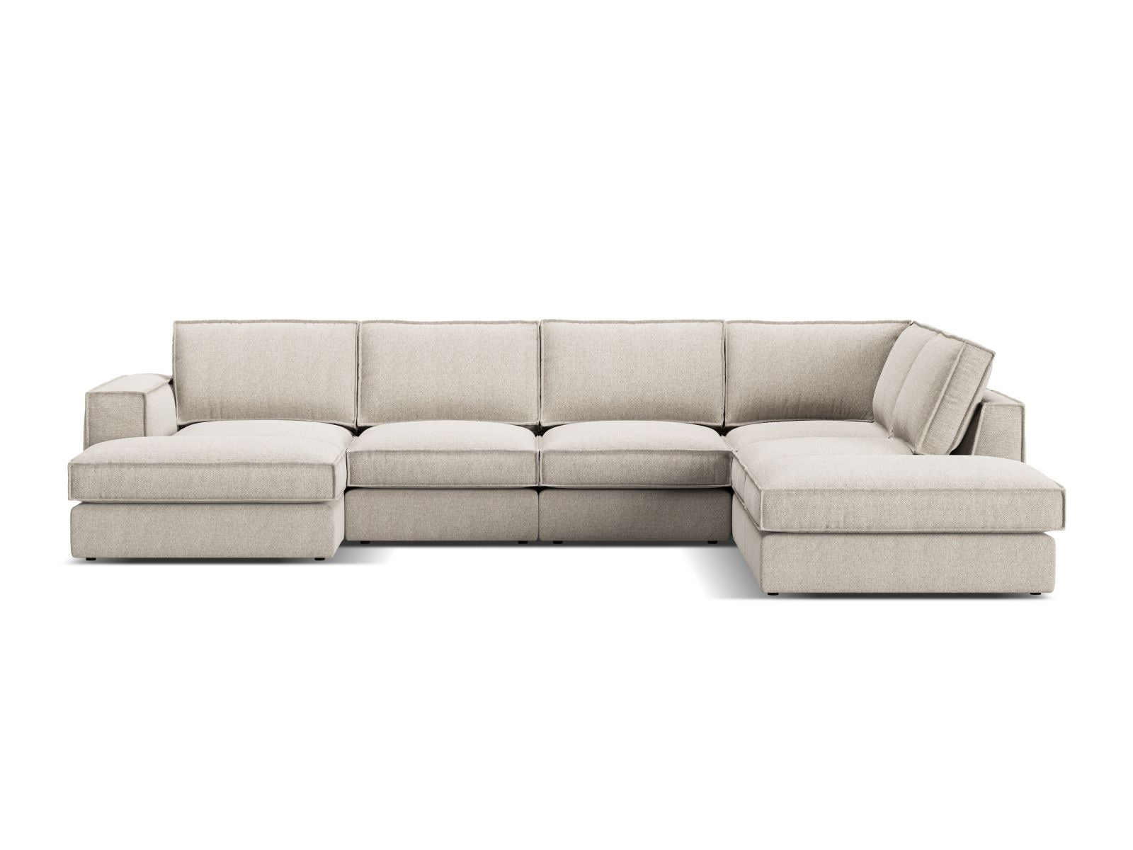 5-Sitzer Modular Ecksofa Panoramic rechts Pola in Sand-Babel präsentiert im Onlineshop von KAQTU Design AG. Ecksofa rechts ist von Micadoni