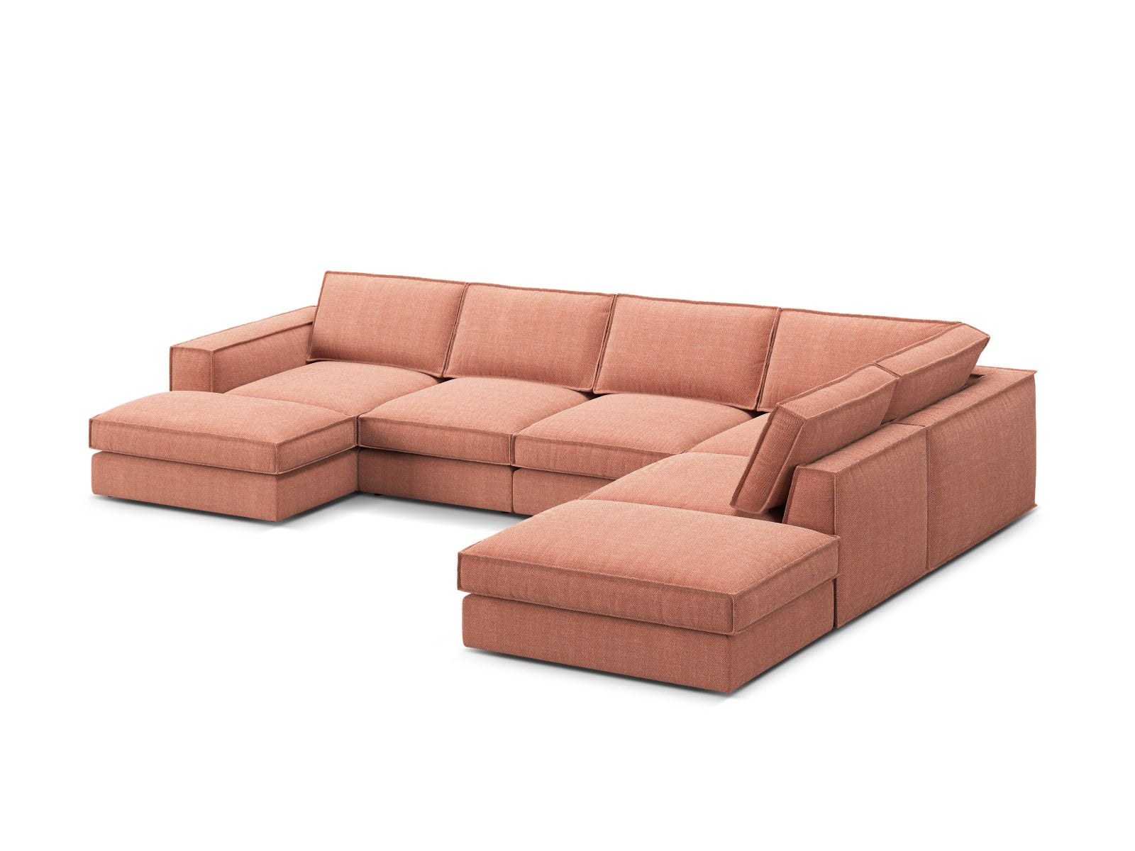 Elegantes 5-Sitzer Ecksofa Panoramic rechts von Micadoni, ideal für moderne Wohnzimmer, bietet großzügigen Platz und zeitloses Design.