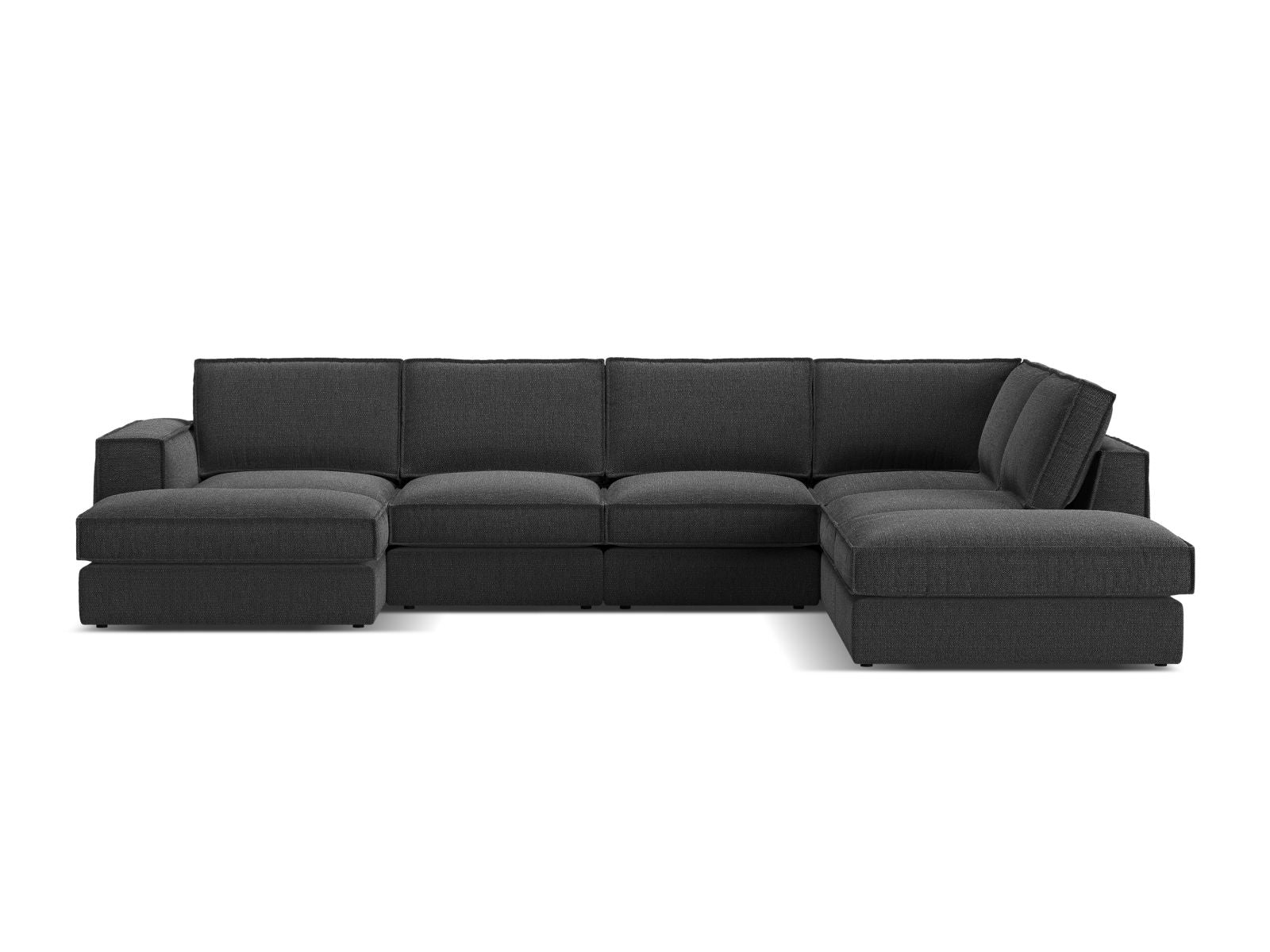 5-Sitzer Modular Ecksofa Panoramic rechts Pola in Black-Babel präsentiert im Onlineshop von KAQTU Design AG. Ecksofa rechts ist von Micadoni