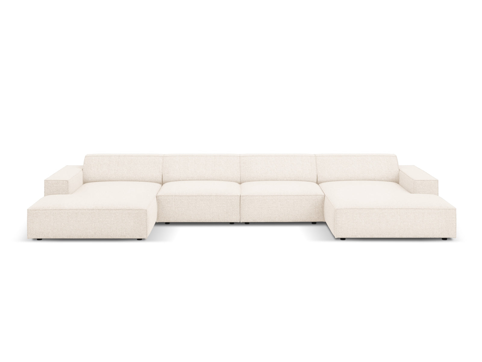 Jodie Modulares Panoramic Sofa 6 Sitzer in Light Beige präsentiert im Onlineshop von KAQTU Design AG. 3er Sofa ist von Micadoni