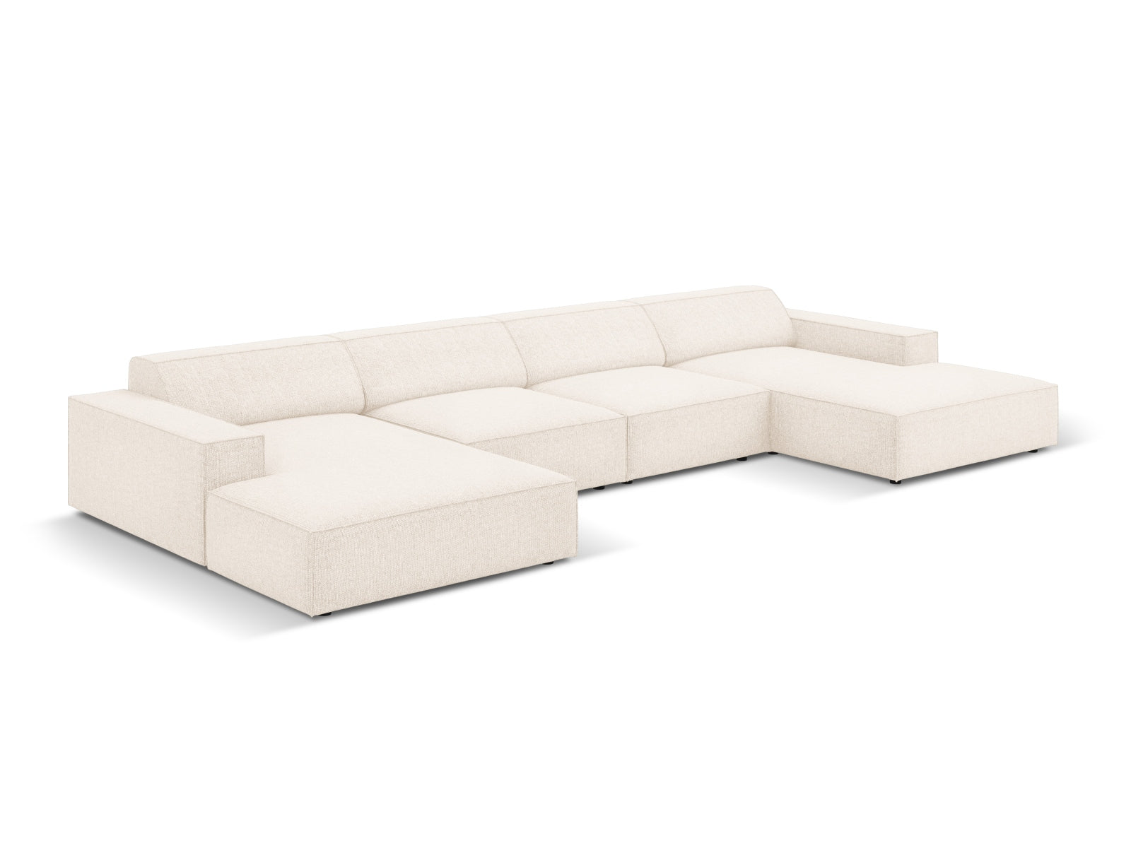 Jodie Modulares Panoramic Sofa 6 Sitzer in Light Beige präsentiert im Onlineshop von KAQTU Design AG. 3er Sofa ist von Micadoni