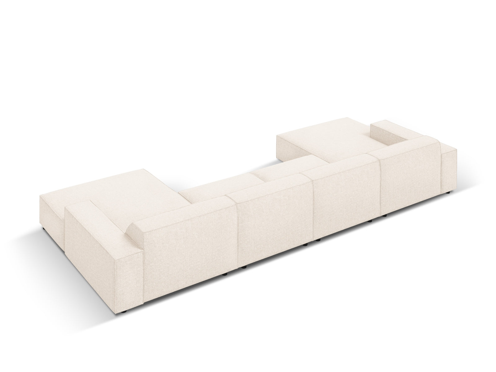 Jodie Modulares Panoramic Sofa 6 Sitzer in Light Beige präsentiert im Onlineshop von KAQTU Design AG. 3er Sofa ist von Micadoni