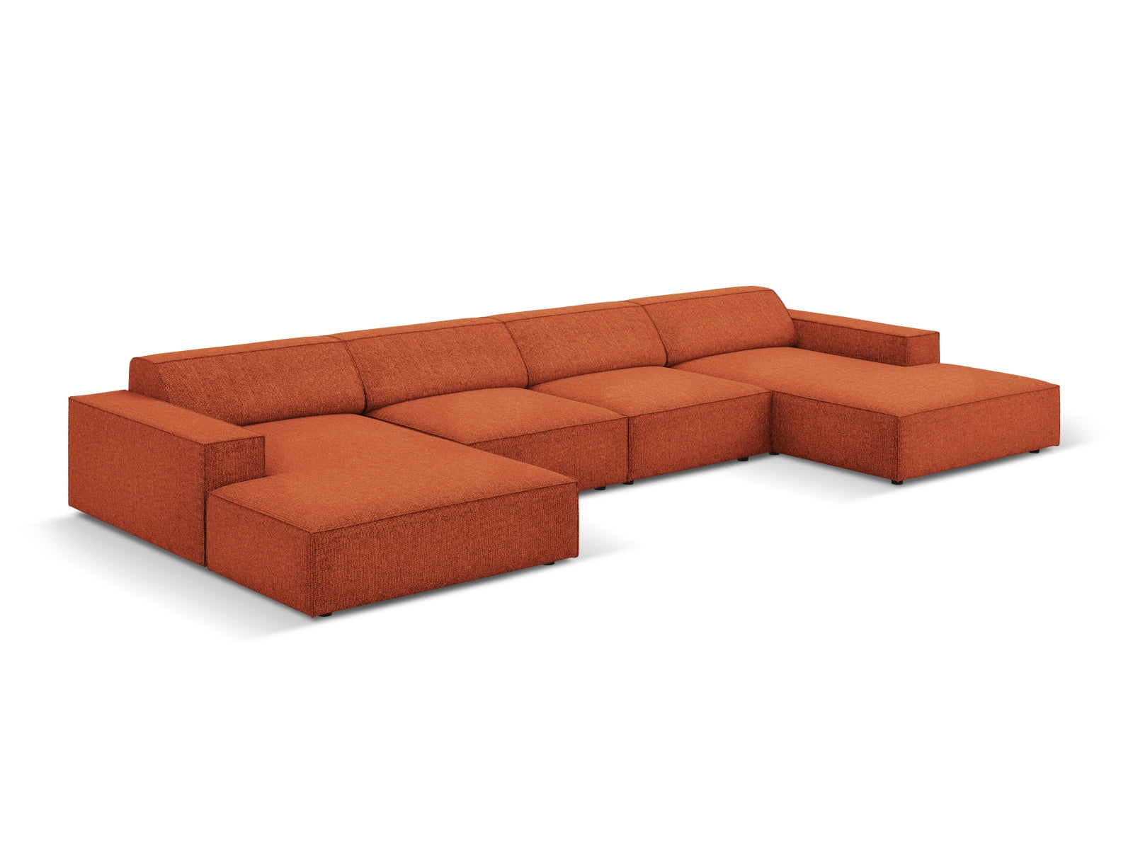 Jodie Modulares Panoramic Sofa 6 Sitzer in Terracotta präsentiert im Onlineshop von KAQTU Design AG. 3er Sofa ist von Micadoni