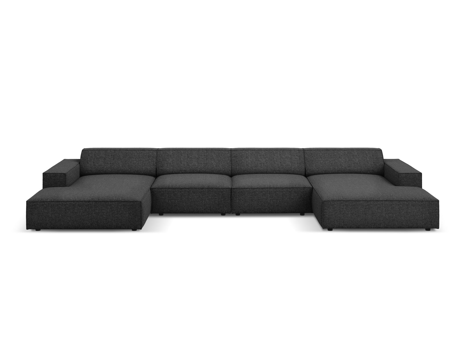 Jodie Modulares Panoramic Sofa 6 Sitzer in Black präsentiert im Onlineshop von KAQTU Design AG. 3er Sofa ist von Micadoni