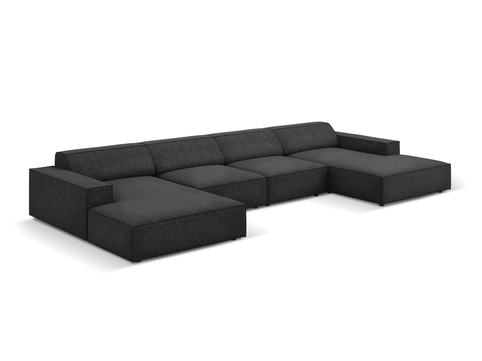 Jodie Modulares Panoramic Sofa 6 Sitzer in Black präsentiert im Onlineshop von KAQTU Design AG. 3er Sofa ist von Micadoni