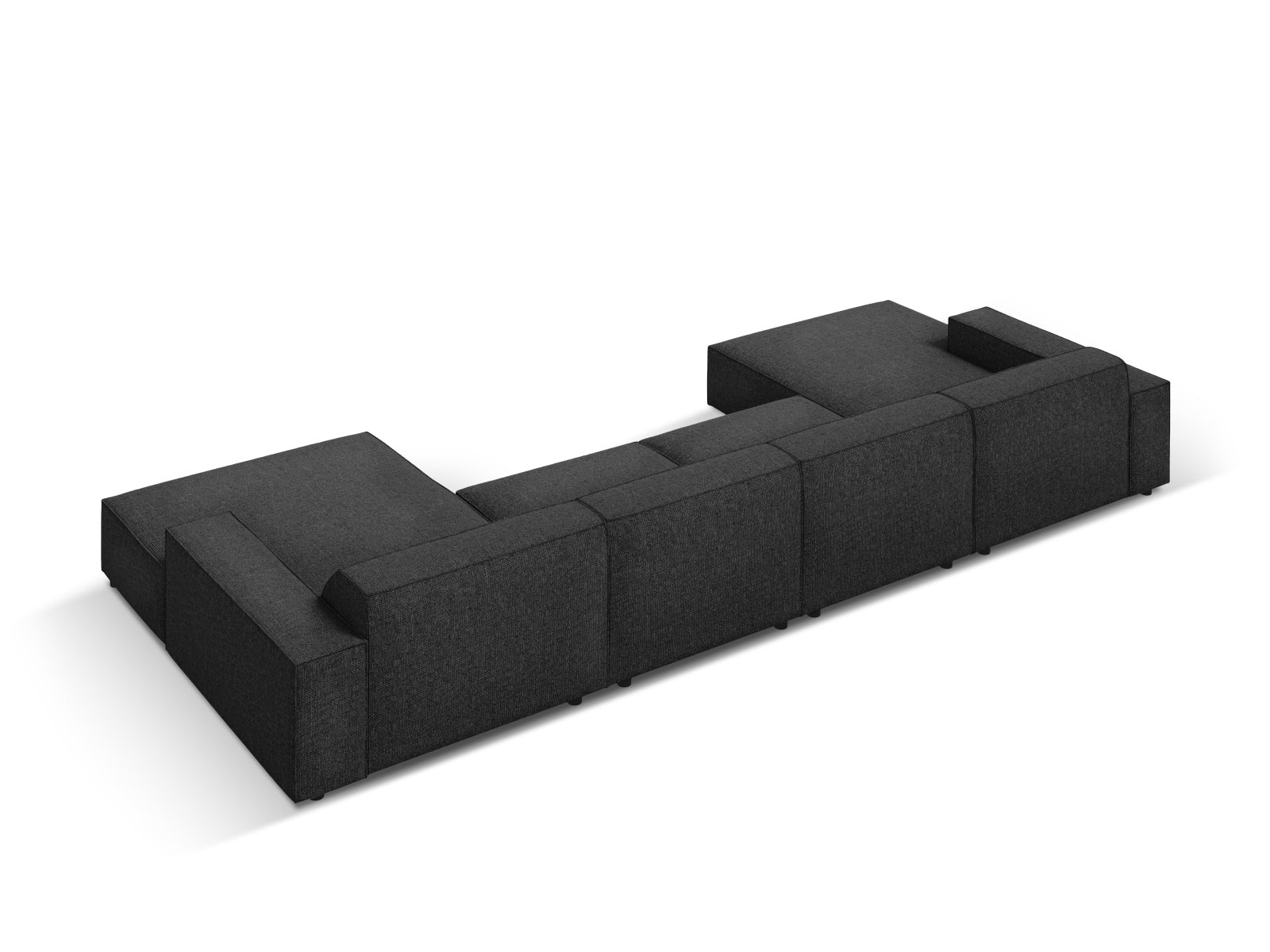 Jodie Modulares Panoramic Sofa 6 Sitzer in Black präsentiert im Onlineshop von KAQTU Design AG. 3er Sofa ist von Micadoni