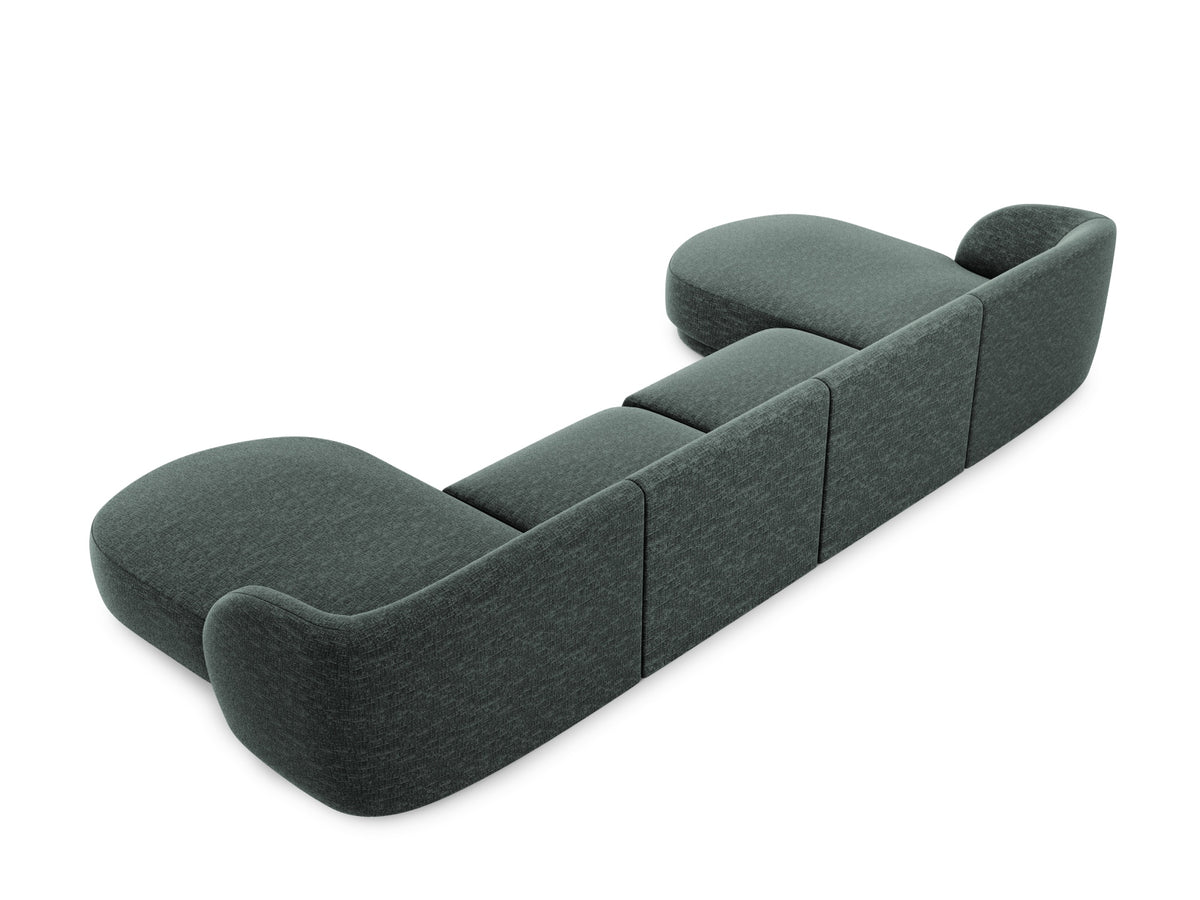 Miley Panoramic Sofa 5 Sitzer in Petrol-Haga präsentiert im Onlineshop von KAQTU Design AG. 5er Sofa ist von Micadoni