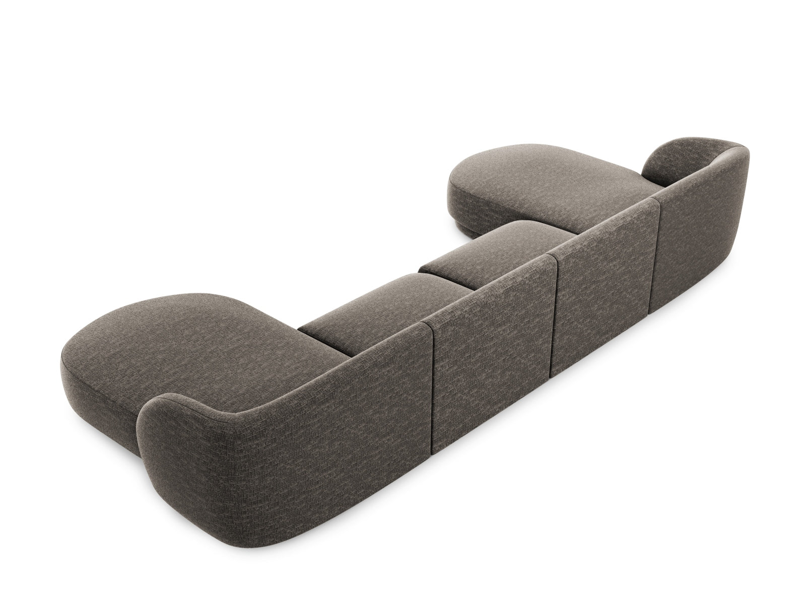 Miley Panoramic Sofa 5 Sitzer in Grey präsentiert im Onlineshop von KAQTU Design AG. 5er Sofa ist von Micadoni