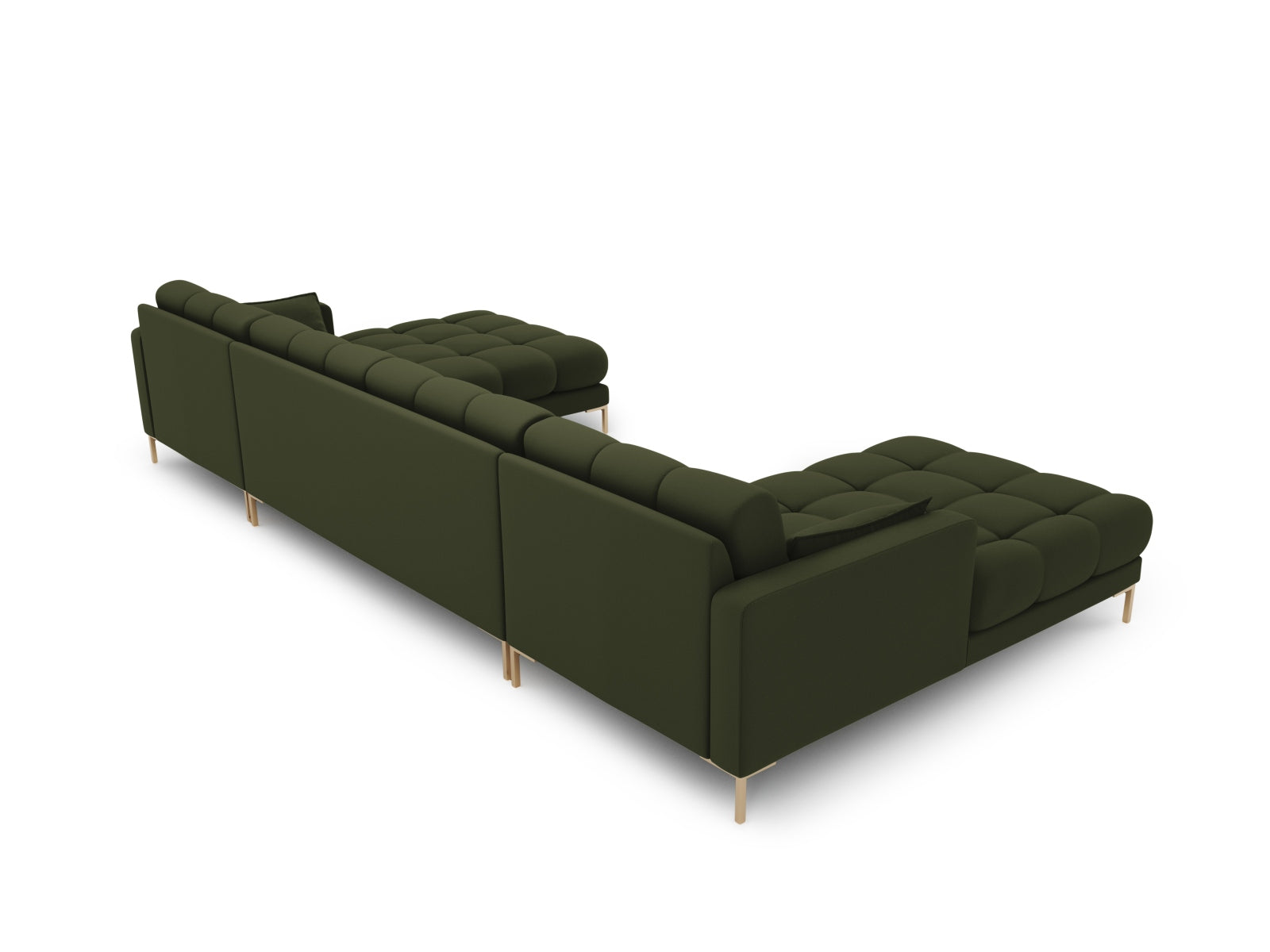 Mamaia Panoramic Sofa 6 Sitzer in Green/Gold präsentiert im Onlineshop von KAQTU Design AG. 5er Sofa ist von Micadoni