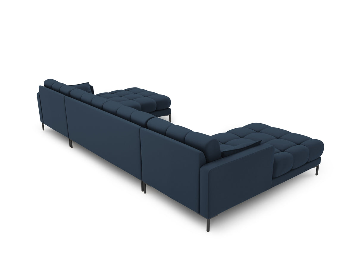 Mamaia Panoramic Sofa 6 Sitzer in Blue/Schwarz-Neve präsentiert im Onlineshop von KAQTU Design AG. 5er Sofa ist von Micadoni