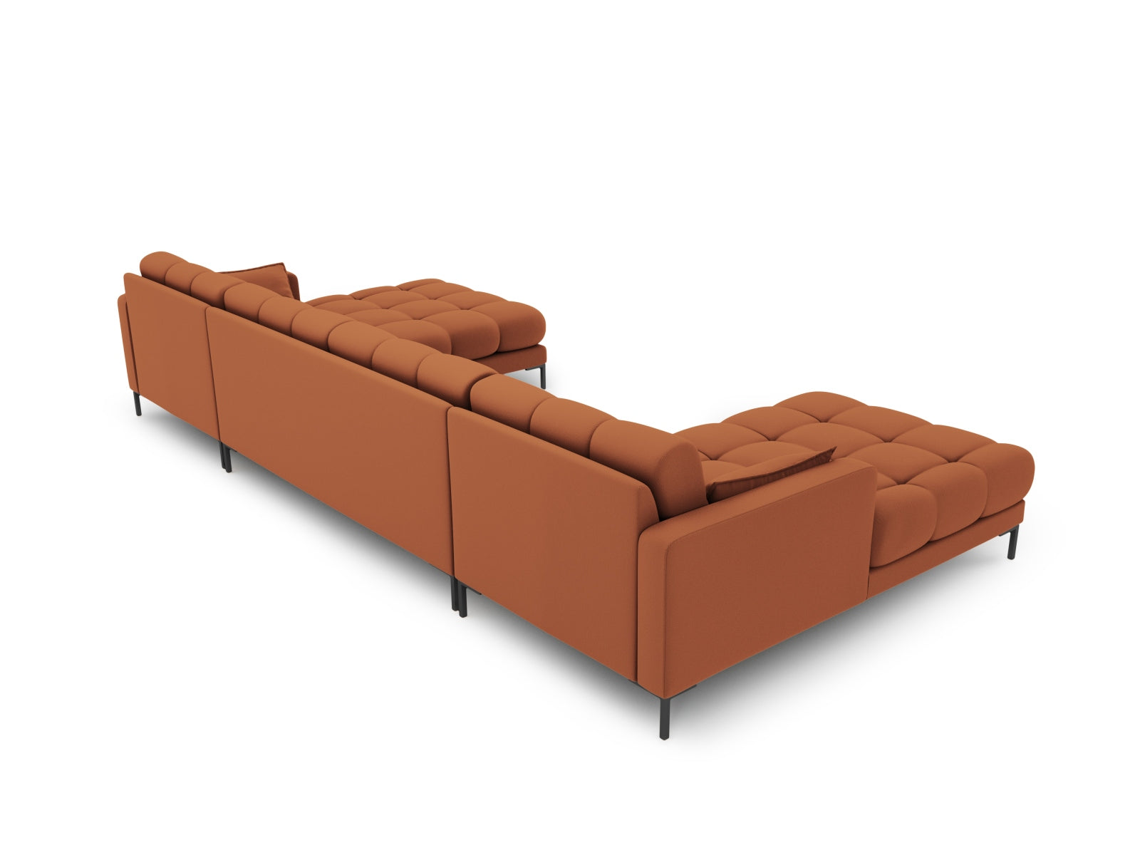 Mamaia Panoramic Sofa 6 Sitzer in Brick/Schwarz präsentiert im Onlineshop von KAQTU Design AG. 5er Sofa ist von Micadoni