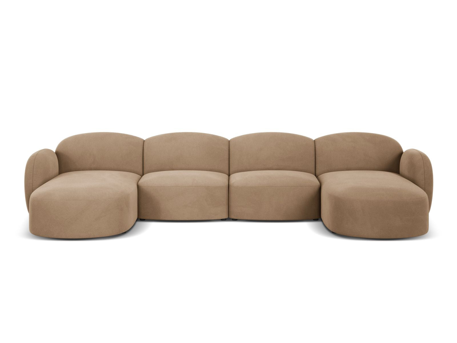 Blair Velour Panoramic Sofa 6 Sitzer in Sand-Casino präsentiert im Onlineshop von KAQTU Design AG. Ecksofa ist von Micadoni
