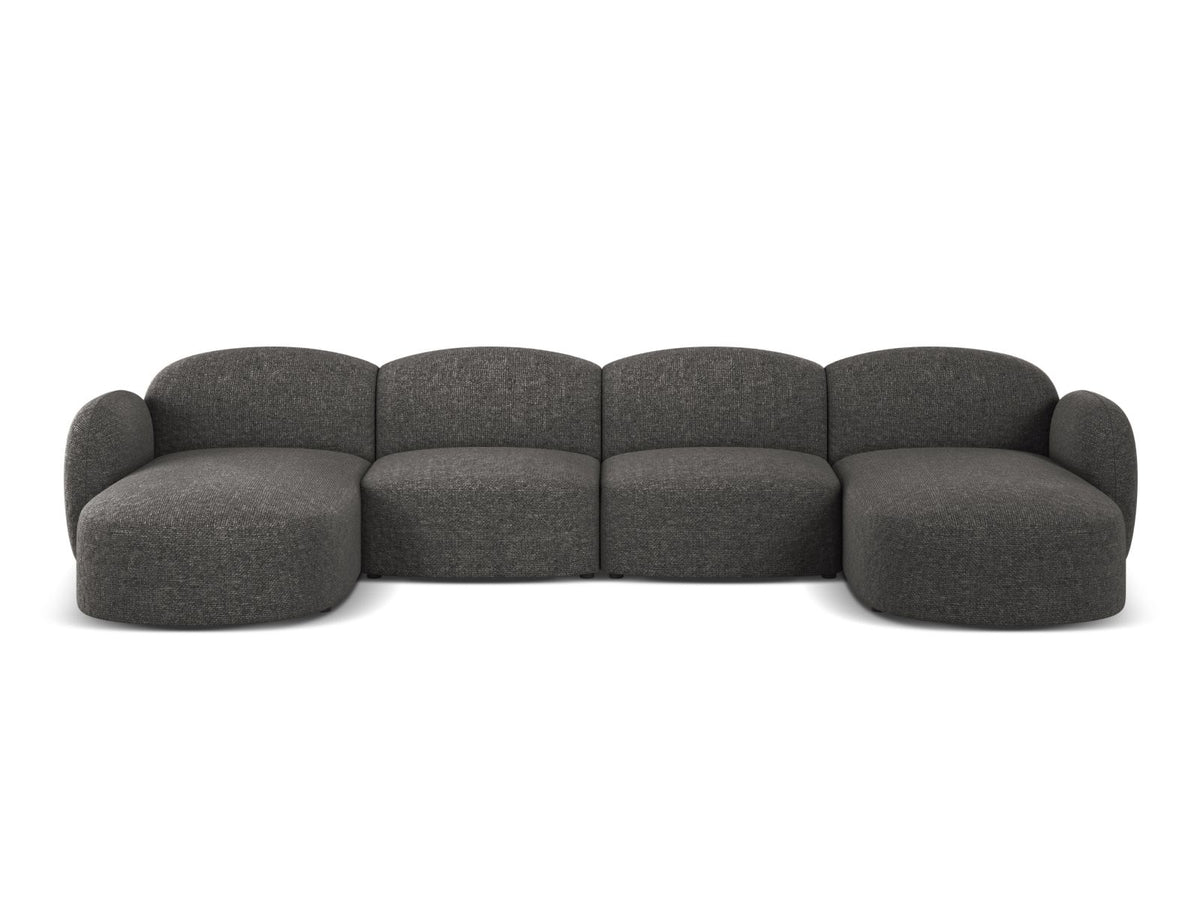 6-Sitzer Panoramic Sofa Blair in Dark Grey-Eden präsentiert im Onlineshop von KAQTU Design AG. Ecksofa ist von Micadoni