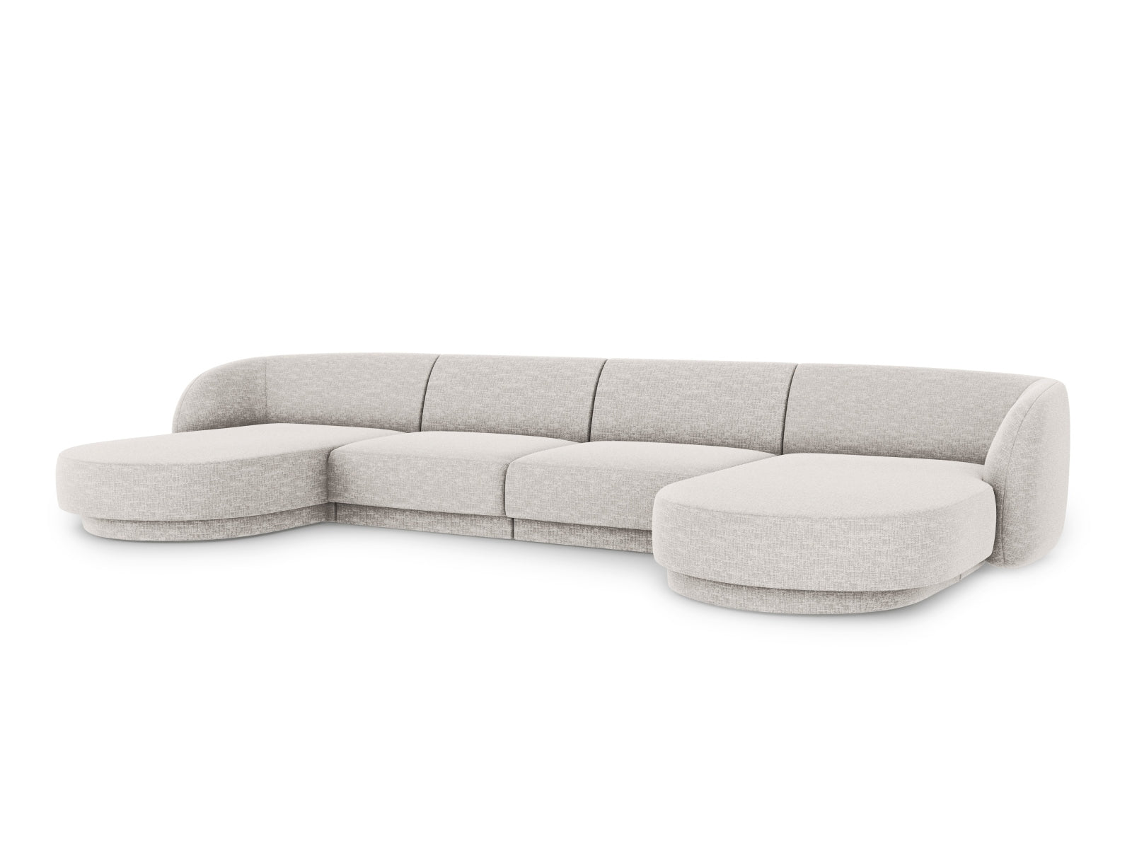 Miley Panoramic Sofa 5 Sitzer in Silver präsentiert im Onlineshop von KAQTU Design AG. 5er Sofa ist von Micadoni