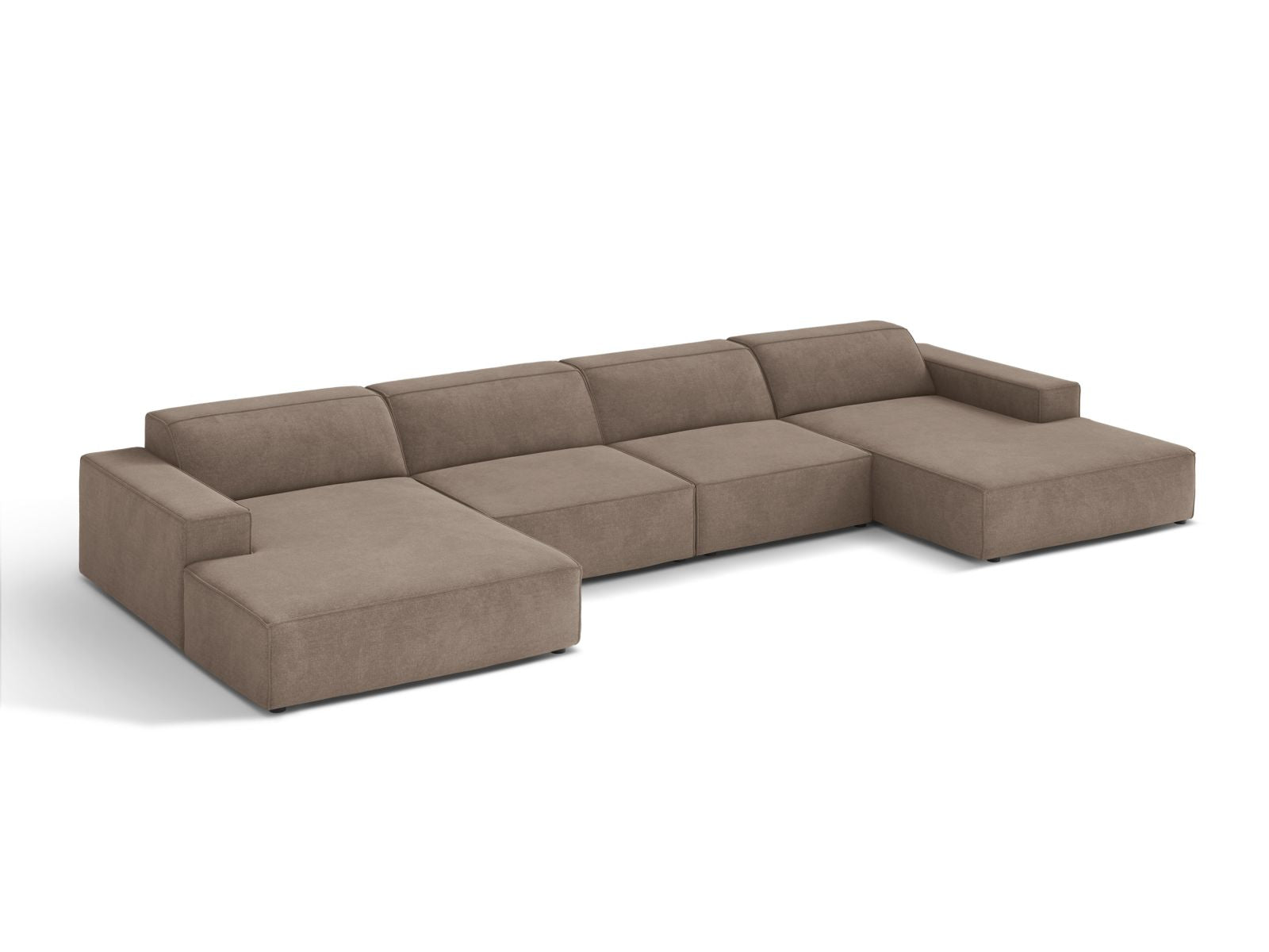 Elegantes 6-Sitzer Sofa Jodie in Cappuccino-Liberty, ideal für moderne Wohnräume, präsentiert von Micadoni bei KAQTU Design AG.