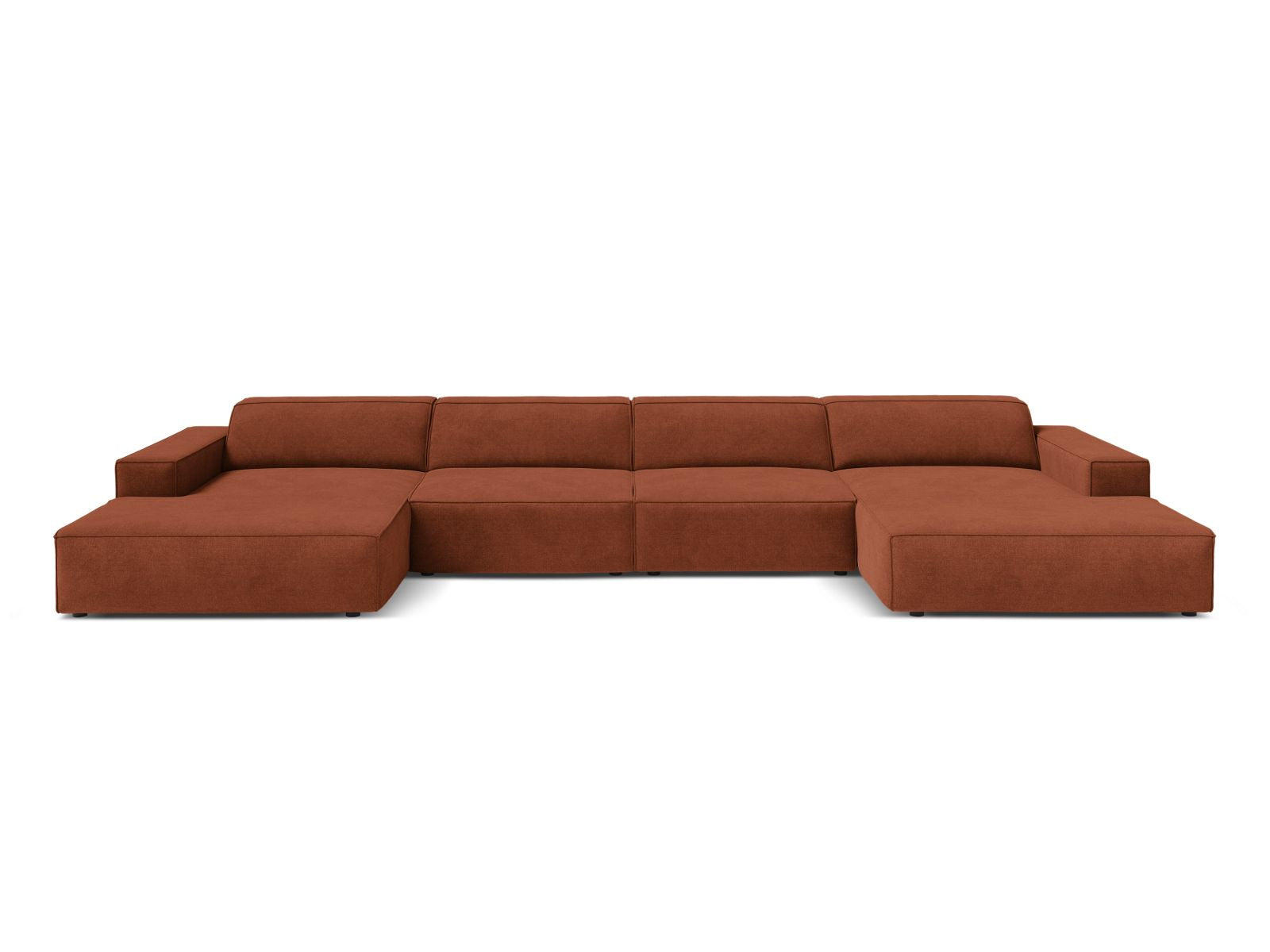 6-Sitzer Modular Panoramic Sofa Jodie in Brick-Liberty präsentiert im Onlineshop von KAQTU Design AG. 5er Sofa ist von Micadoni