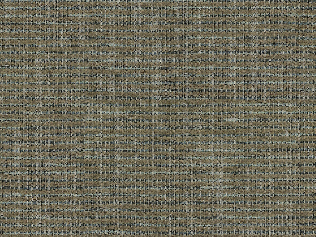 Blair Panoramasofa von Micadoni, 5er Sofa mit Massivholzrahmen, Chenille-Bezug Eden Beige und schwarzen Kunststoffbeinen, Ansicht von vorne.