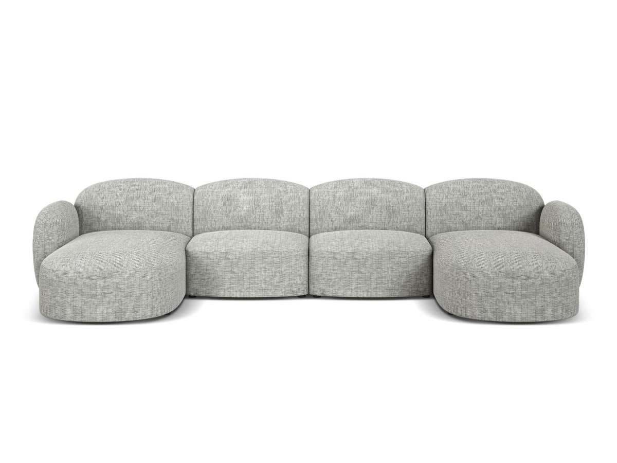6-Sitzer Panoramic Sofa Blair in Warm grey-Baltimore präsentiert im Onlineshop von KAQTU Design AG. Ecksofa ist von Micadoni