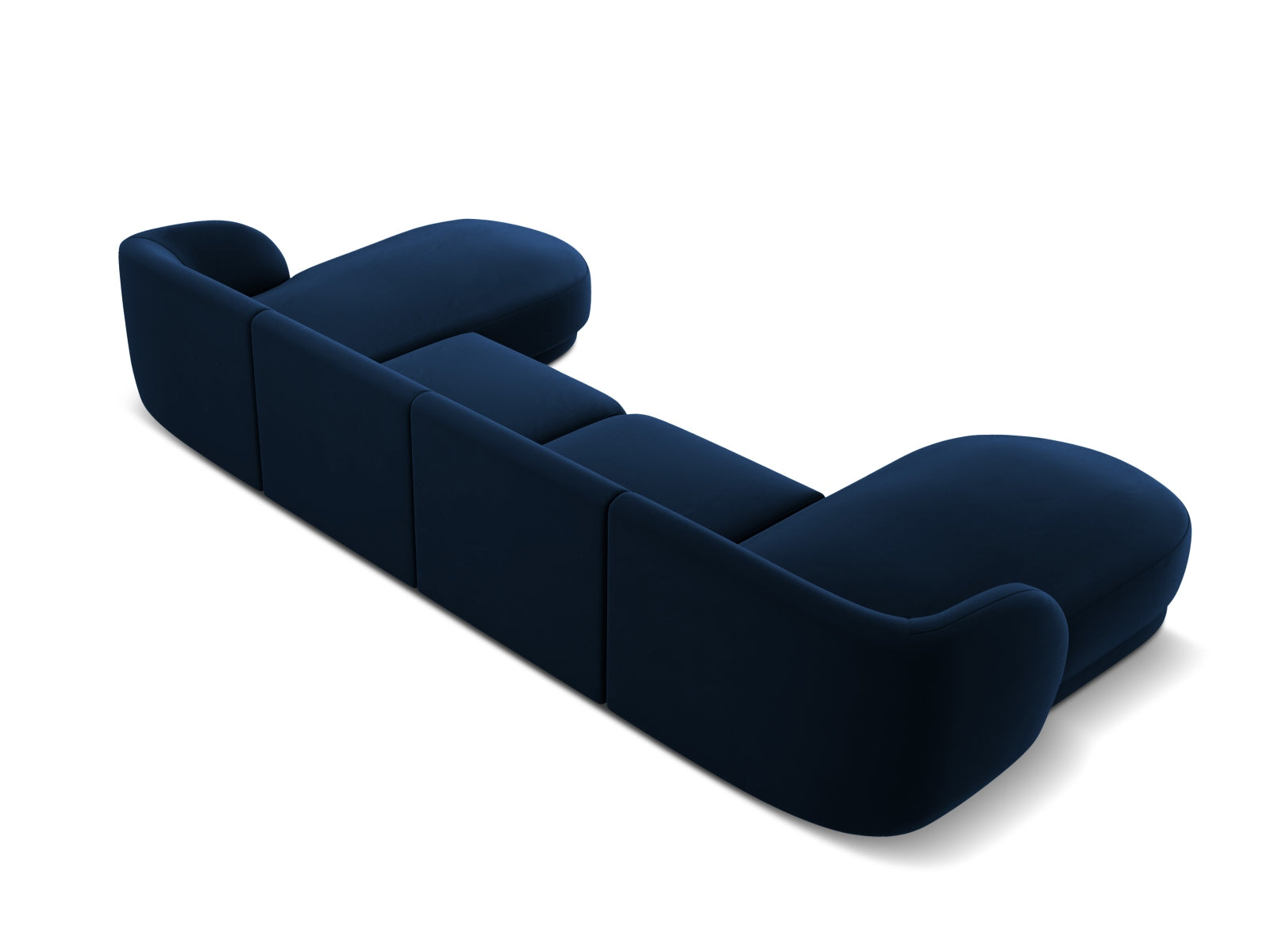 Miley Velour Panoramic Sofa 5 Sitzer in Royal Blue präsentiert im Onlineshop von KAQTU Design AG. 3er Sofa ist von Micadoni