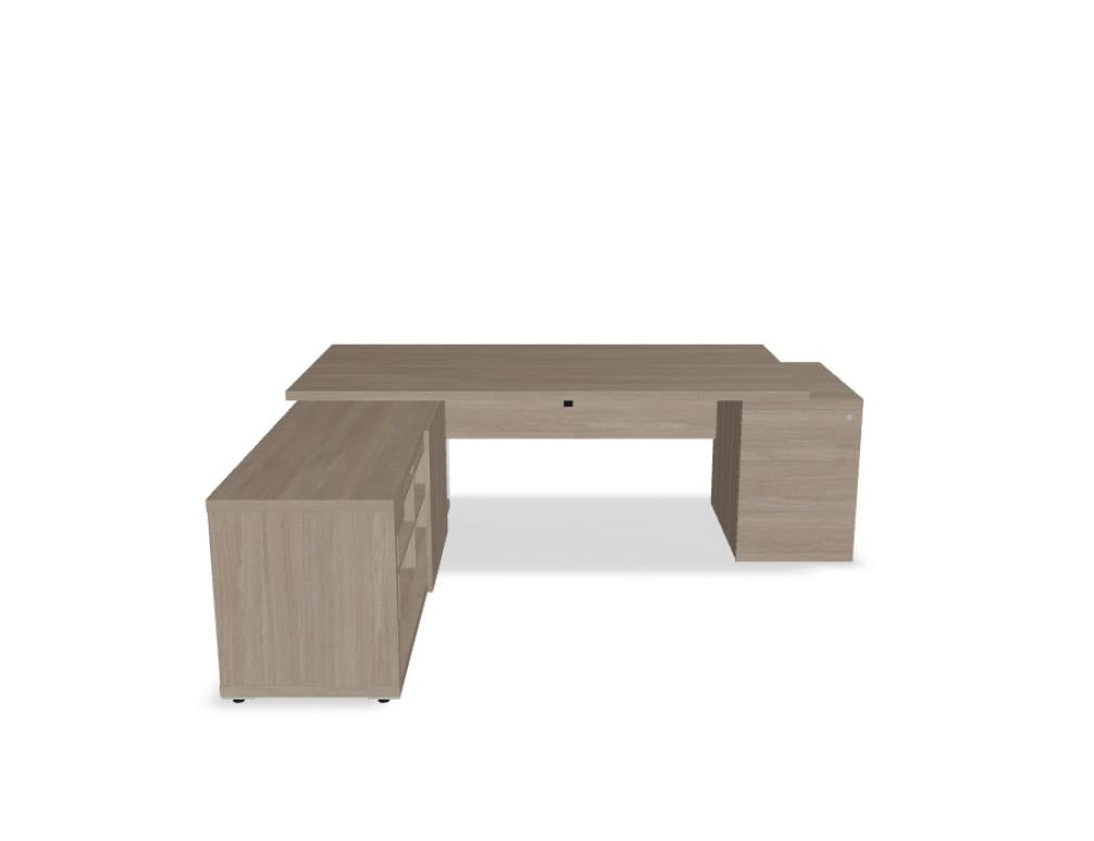 Mito MIT1KDL - Chefschreibtisch in Bernsteineiche präsentiert im Onlineshop von KAQTU Design AG. Schreibtisch ist von Mdd