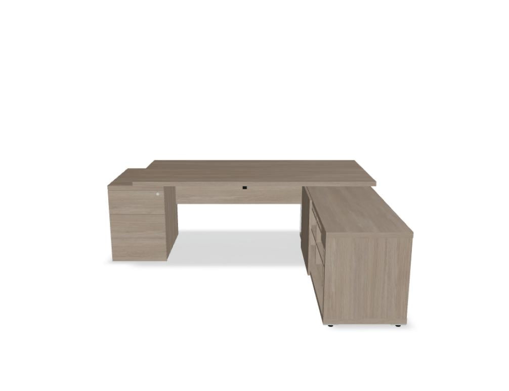 Mito MIT1KDP - Chefschreibtisch in Bernsteineiche präsentiert im Onlineshop von KAQTU Design AG. Schreibtisch ist von Mdd
