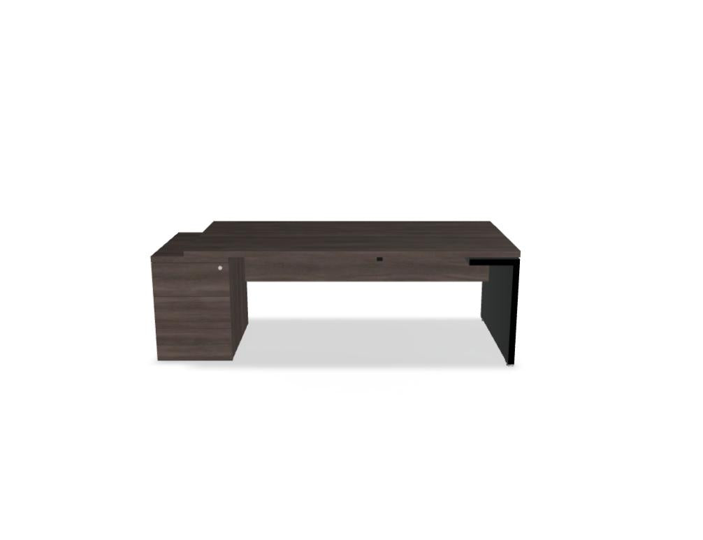 Mito MIT3KD - Chefschreibtisch in Bernsteineiche präsentiert im Onlineshop von KAQTU Design AG. Schreibtisch ist von Mdd