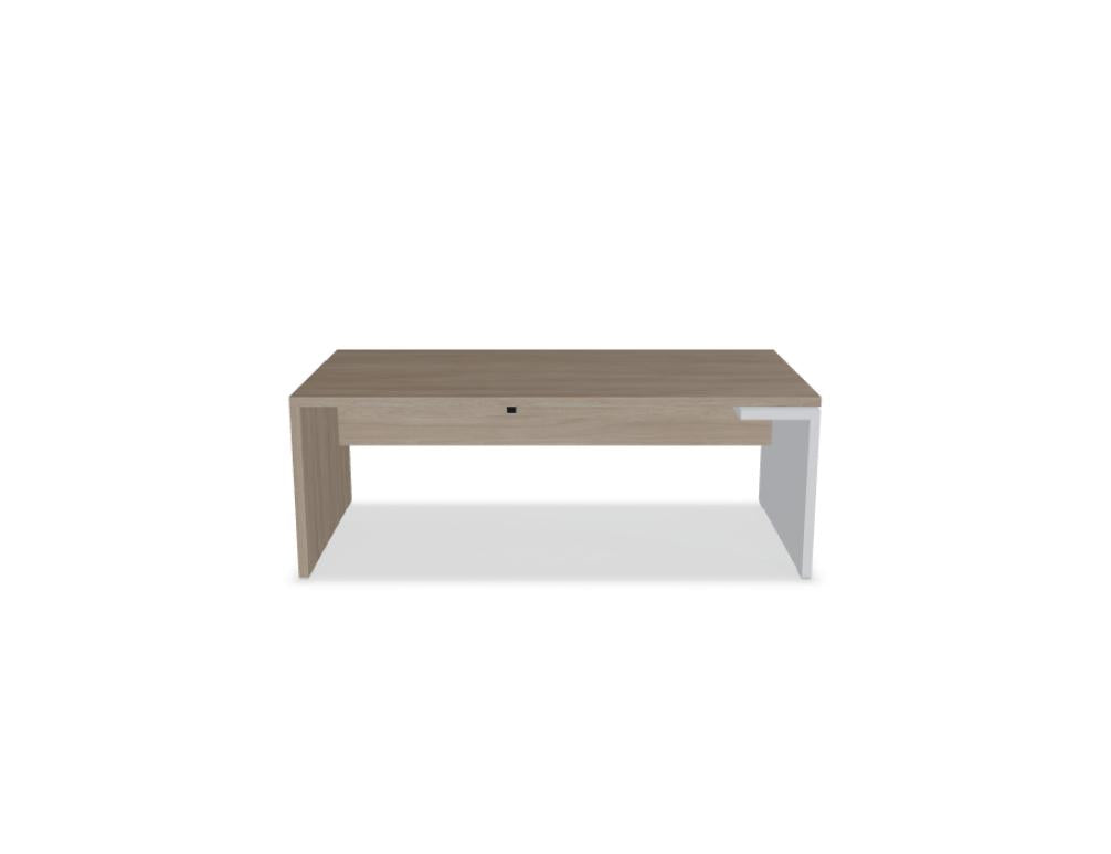 Mito MIT3L - Chefschreibtisch in Bernsteineiche präsentiert im Onlineshop von KAQTU Design AG. Schreibtisch ist von Mdd