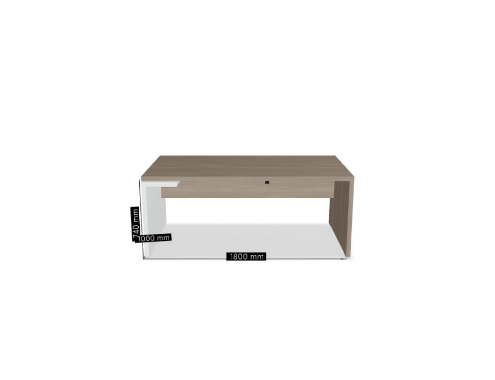Mito MIT4 - Chefschreibtisch in Bernsteineiche präsentiert im Onlineshop von KAQTU Design AG. Schreibtisch ist von Mdd