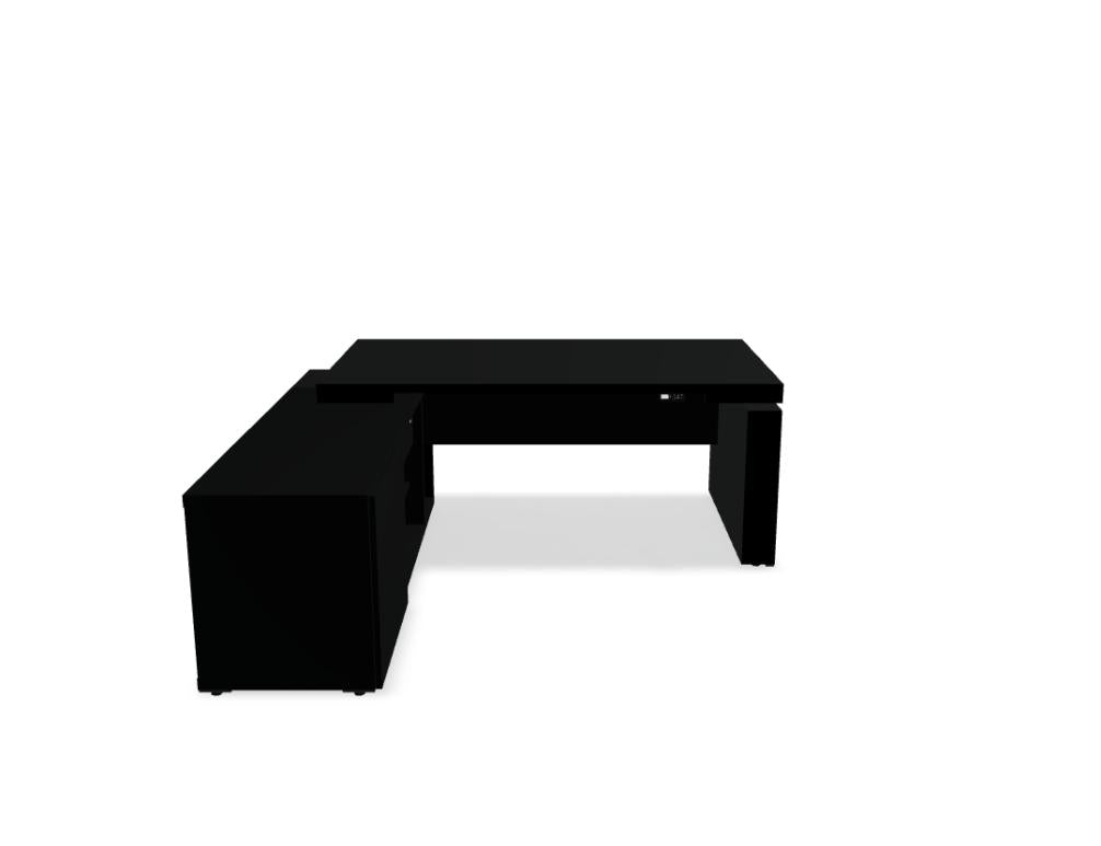 Mito Fenix MITF28RL - Chefschreibtisch mit Höhenverstellung in FENIX Schwarz Matt präsentiert im Onlineshop von KAQTU Design AG. Schreibtisch ist von Mdd