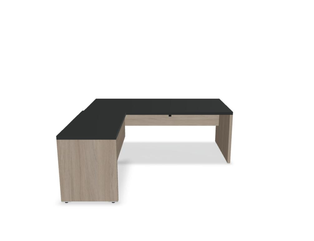 Mito Fenix MITF3P - Chefschreibtisch in FENIX Schwarz Matt präsentiert im Onlineshop von KAQTU Design AG. Schreibtisch ist von Mdd