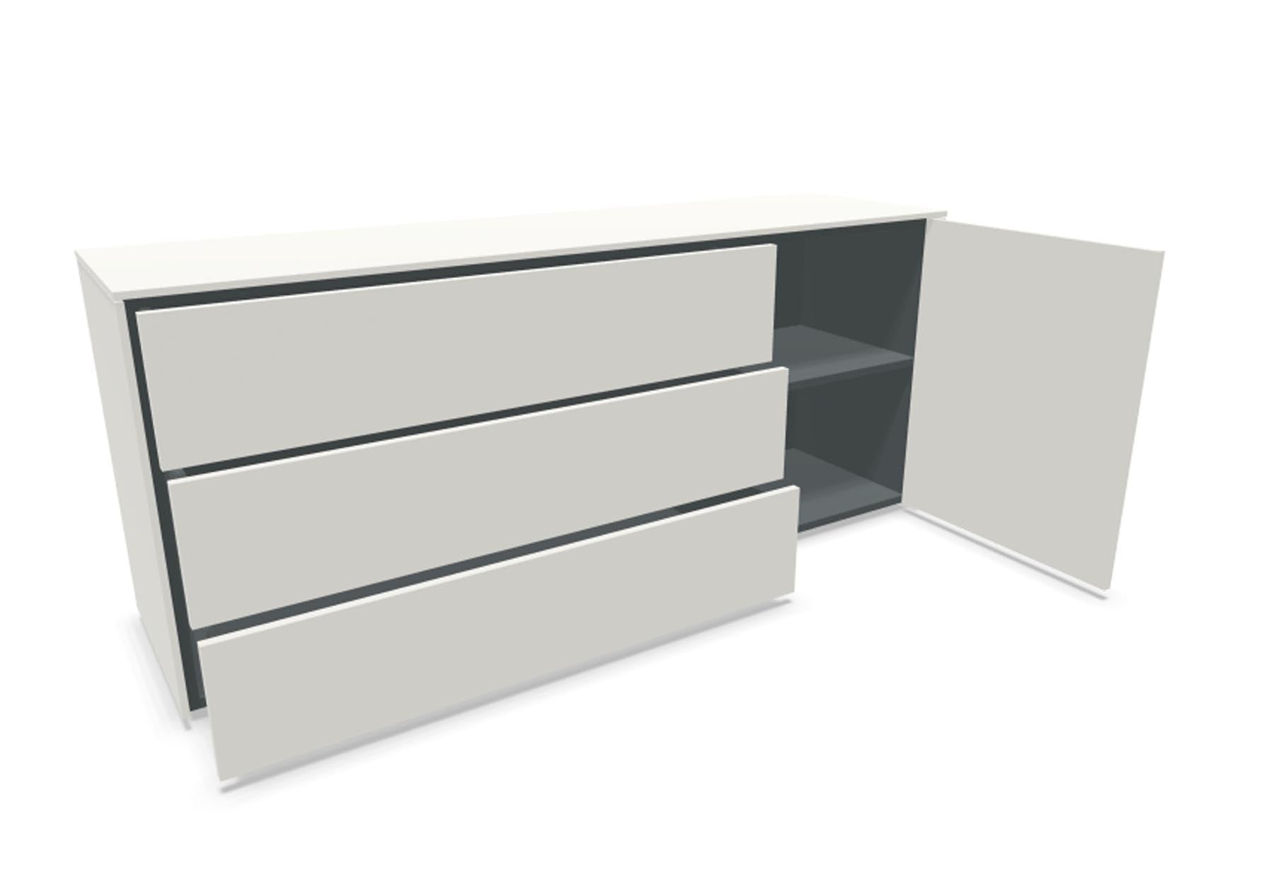 Aventa Sideboard V1 in Weiss präsentiert im Onlineshop von KAQTU Design AG. Sideboard ist von Müller Möbelwerkstätten