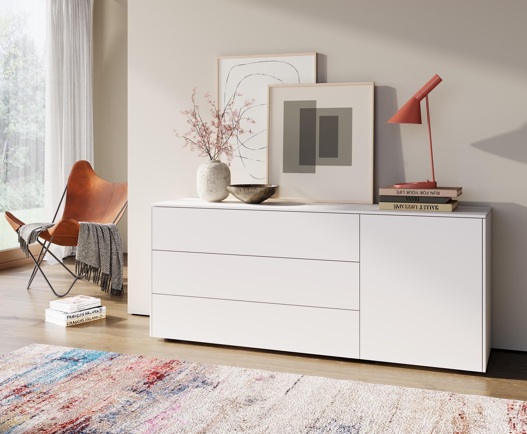 Aventa Sideboard V1 in Weiss präsentiert im Onlineshop von KAQTU Design AG. Sideboard ist von Müller Möbelwerkstätten
