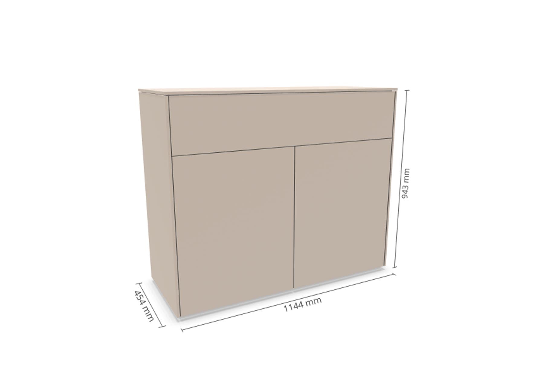Aventa Sideboard V3 in Kaschmirgrau präsentiert im Onlineshop von KAQTU Design AG. Sideboard ist von Müller Möbelwerkstätten