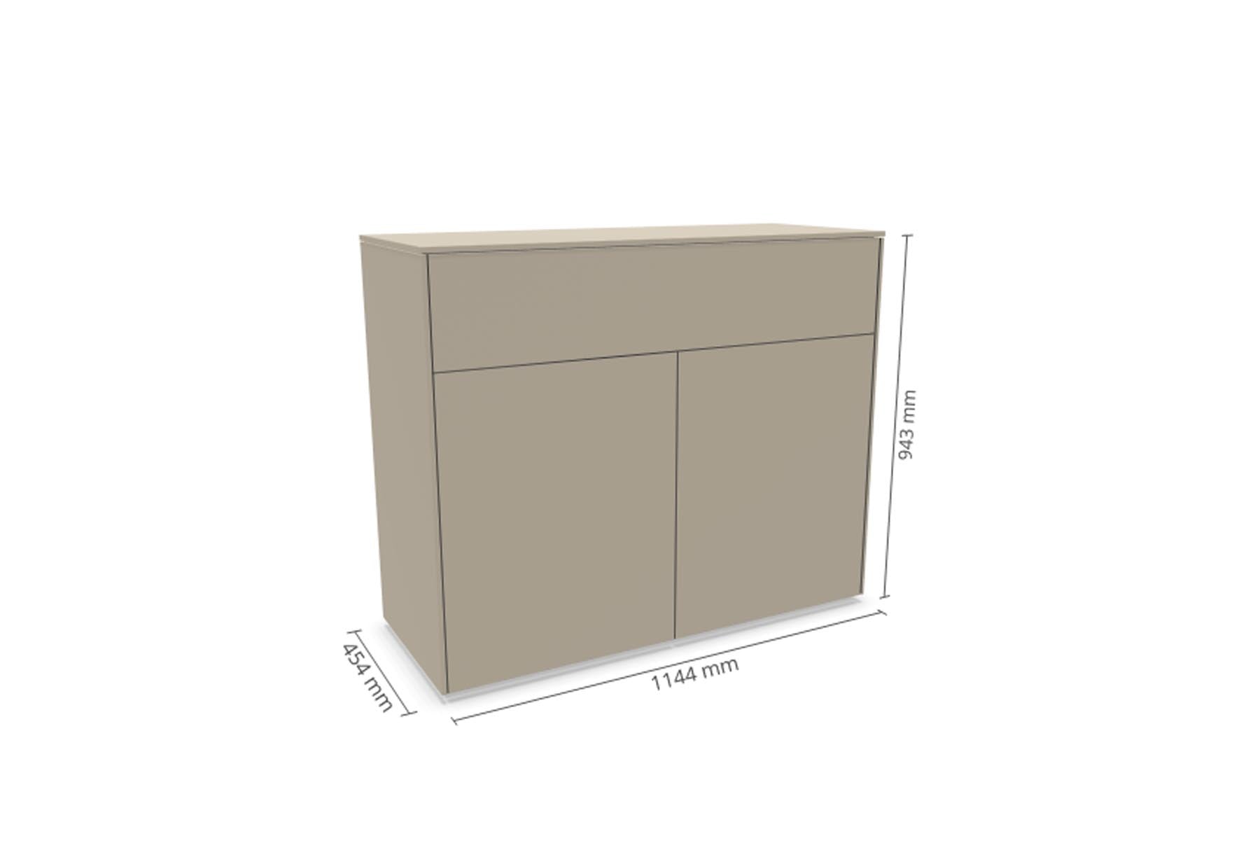 Aventa Sideboard V3 in Steingrau präsentiert im Onlineshop von KAQTU Design AG. Sideboard ist von Müller Möbelwerkstätten